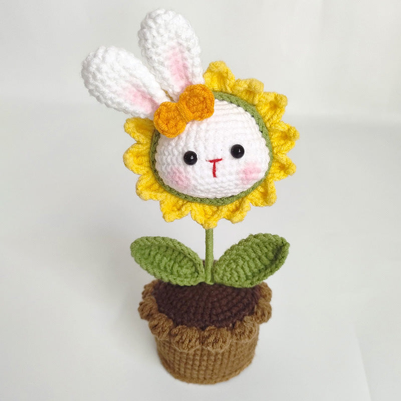 Handmade Crochet Flower X-Large Potted Plant