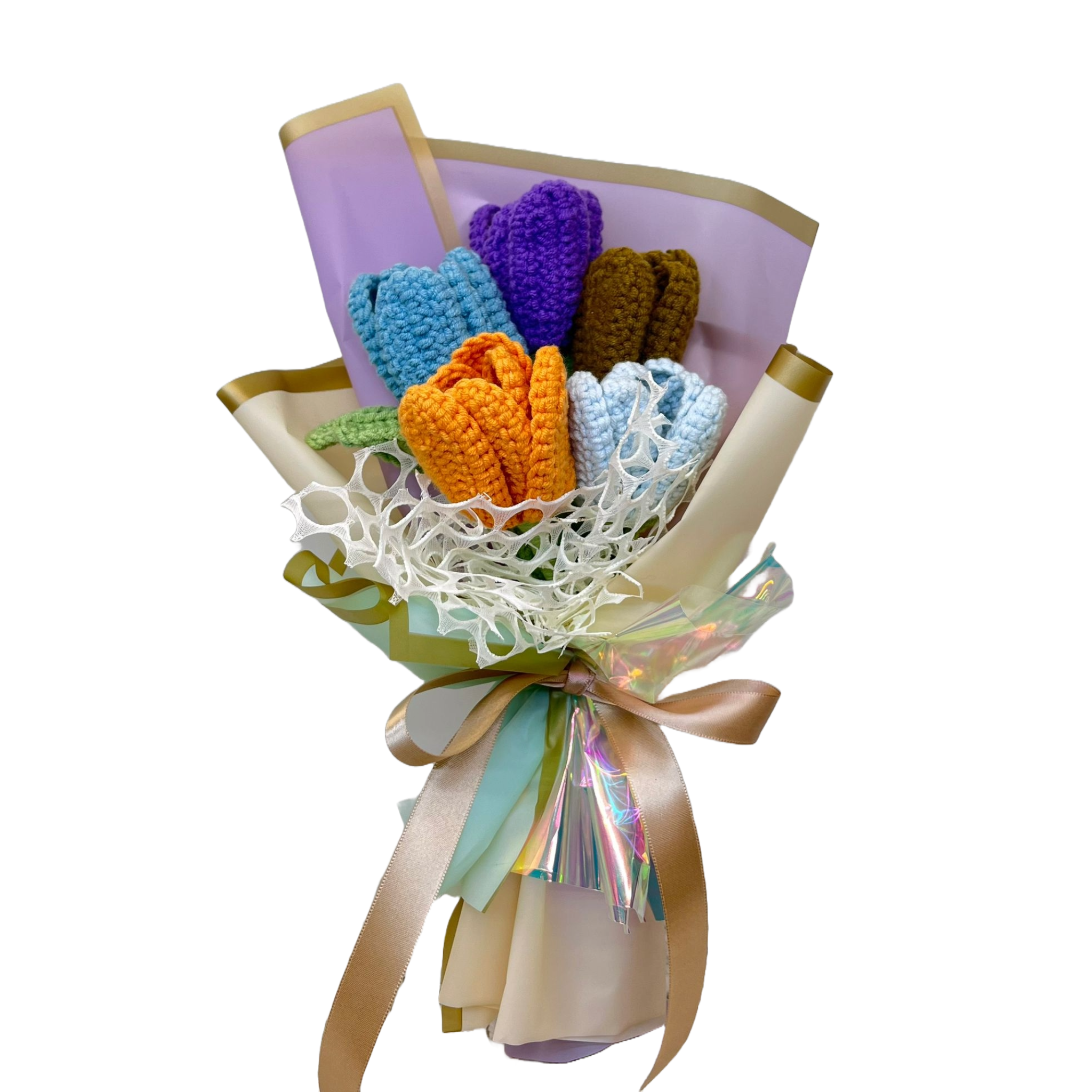 Elegant Crochet Flower Bouquet - Tulip Blossom