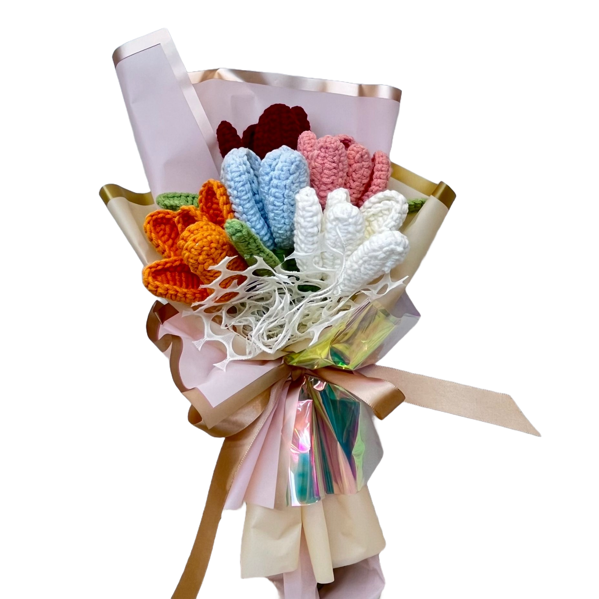 Elegant Crochet Flower Bouquet - Tulip Blossom II