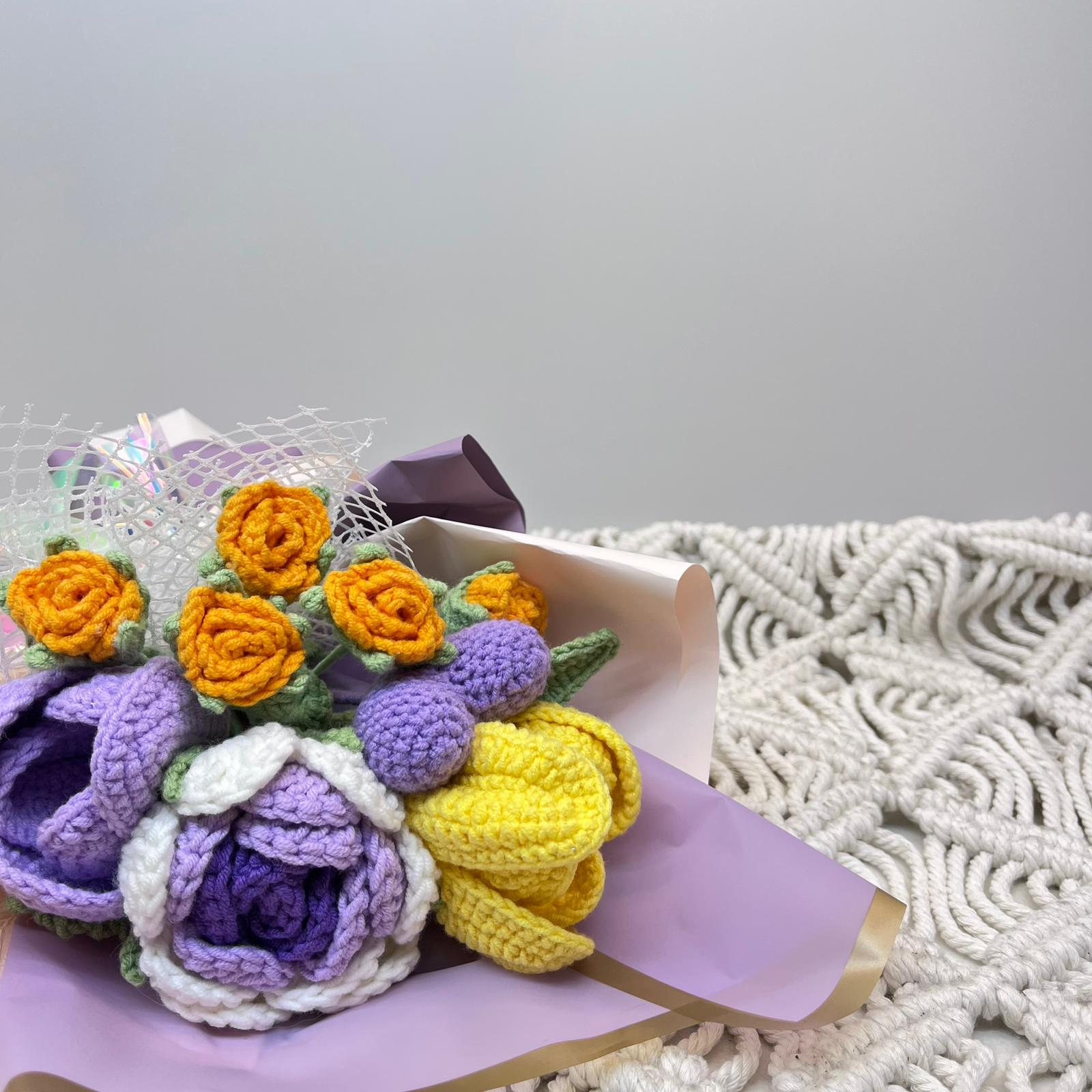 Elegant Crochet Flower Bouquet - Delightful Dreams