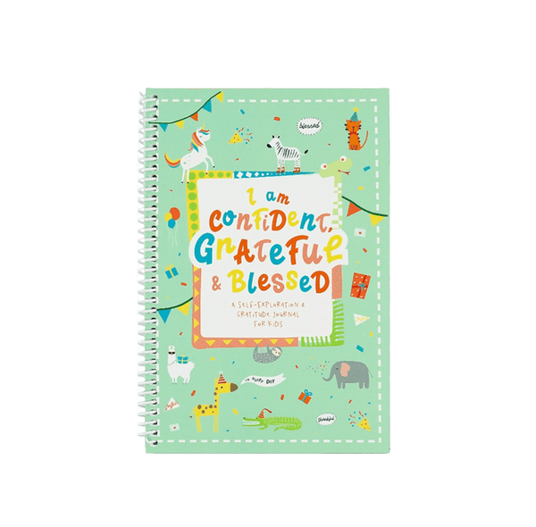 A Self-Exploration Journal for Kids - I am Confident, Grateful & Blessed - KLOSH