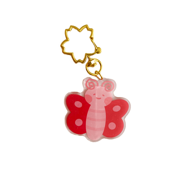 Acrylic Keychain - Butterfly Pink Blossom - KLOSH