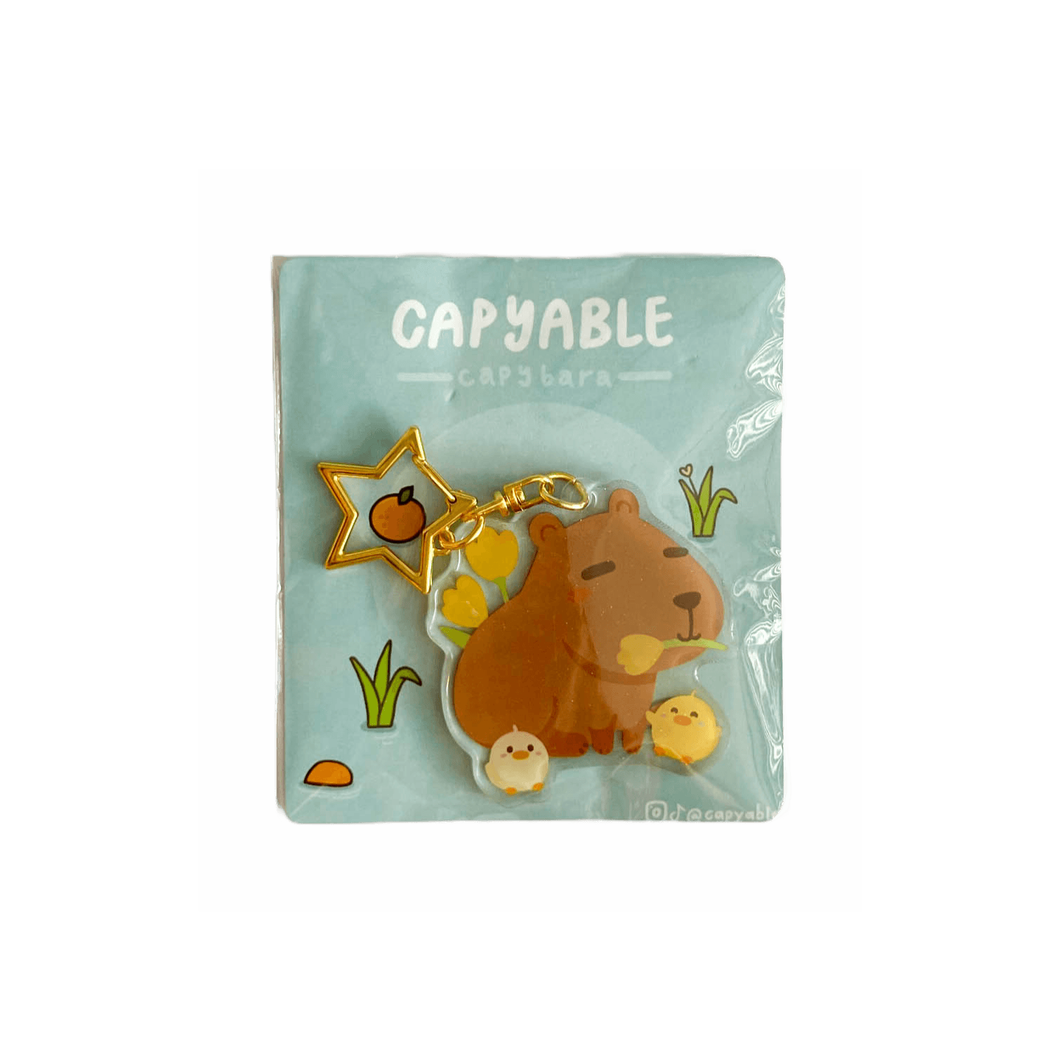 Acrylic Keychain - Capybara in Spring - KLOSH