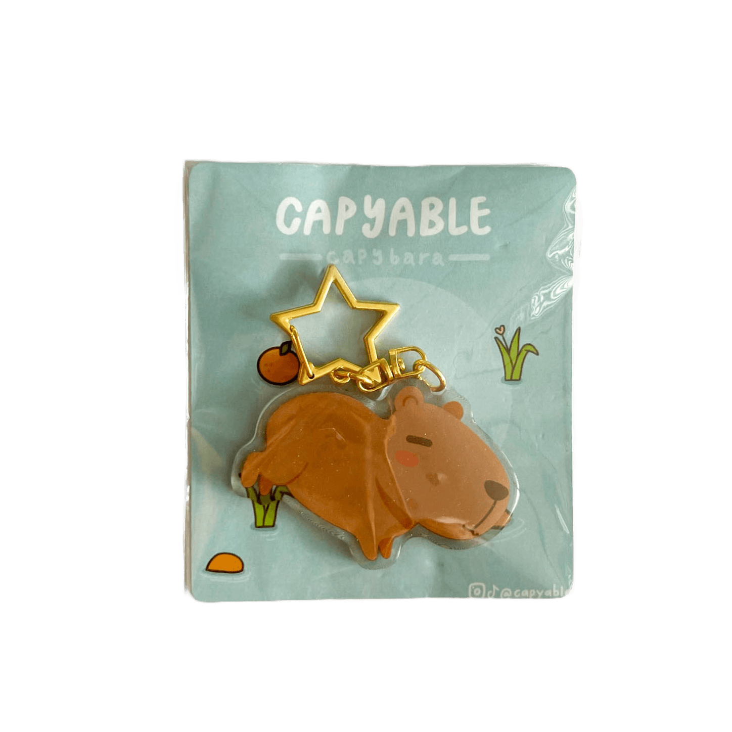 Acrylic Keychain - Capybara Jumping - KLOSH