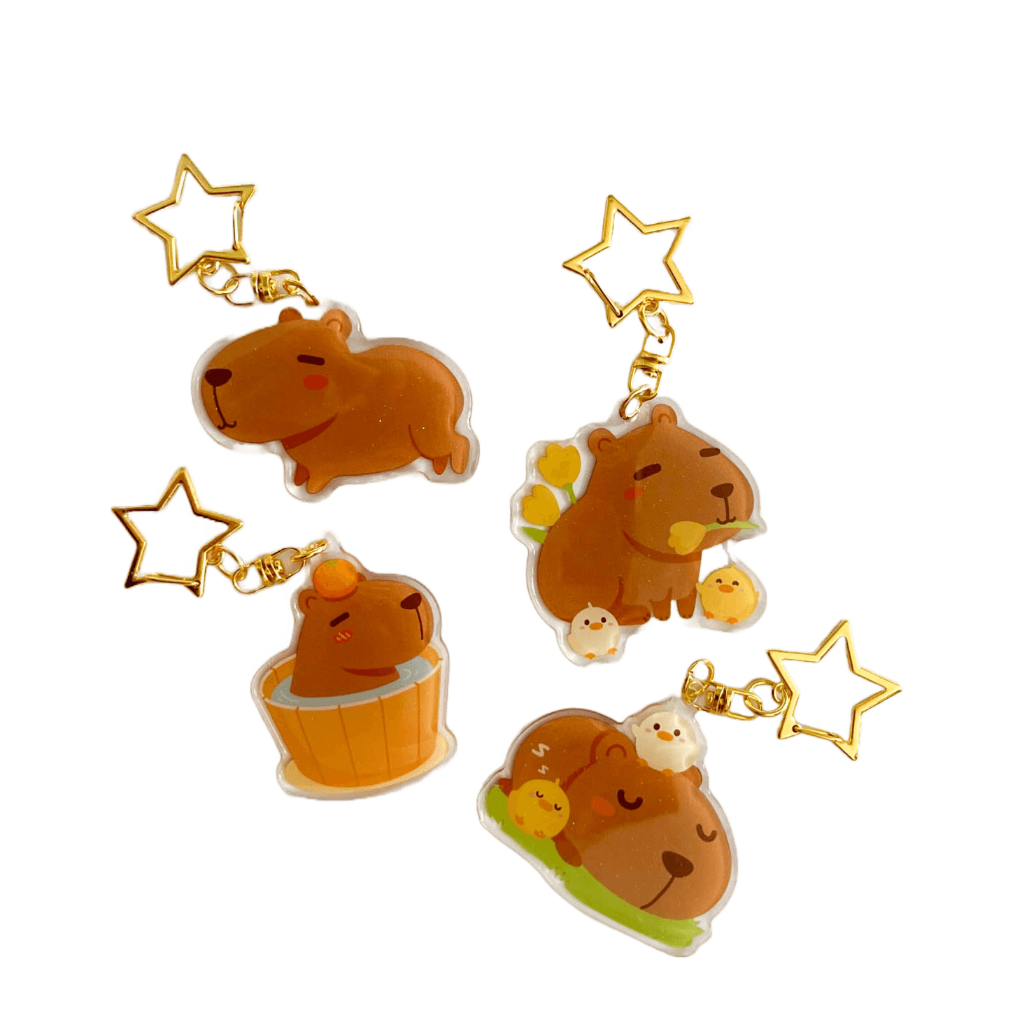 Acrylic Keychain - Capybara Jumping - KLOSH