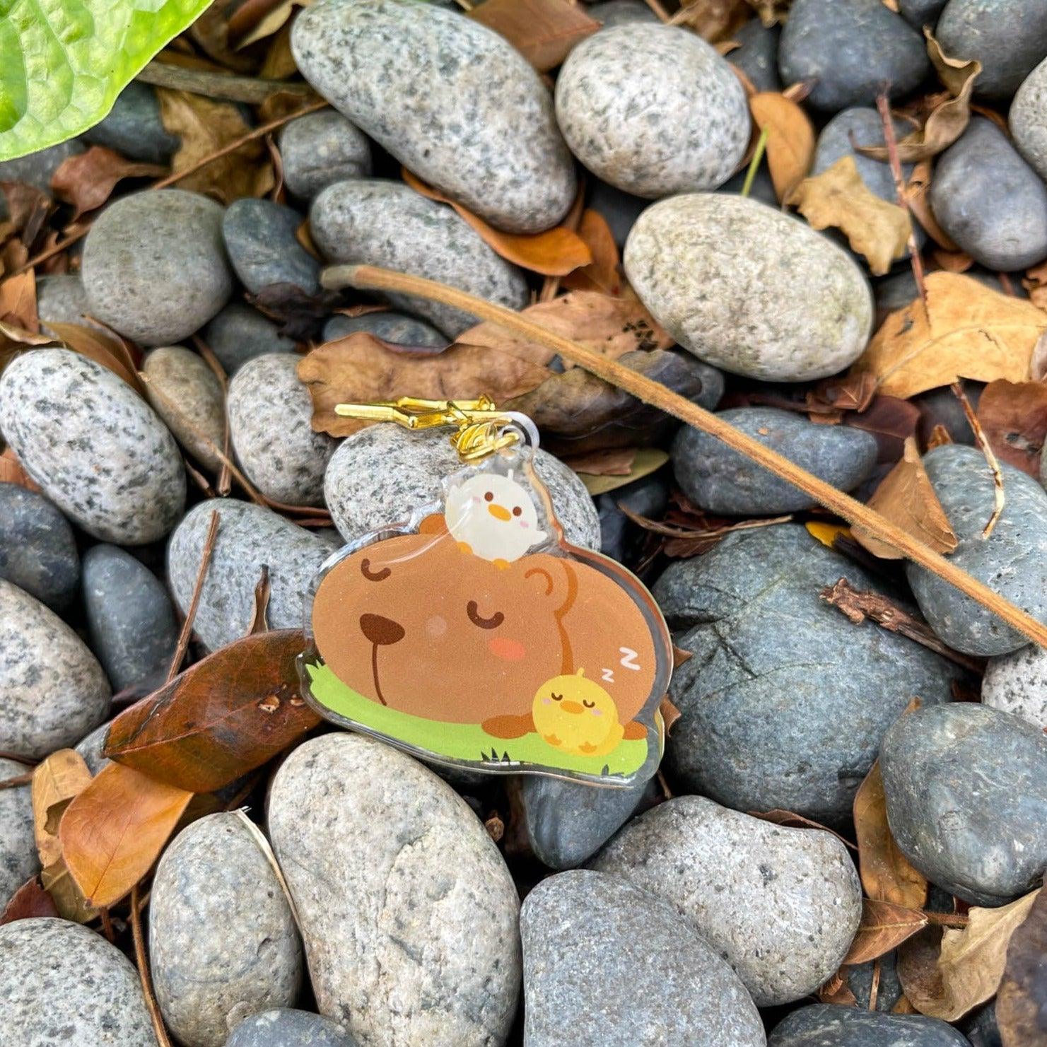 Acrylic Keychain - Capybara Napping - KLOSH