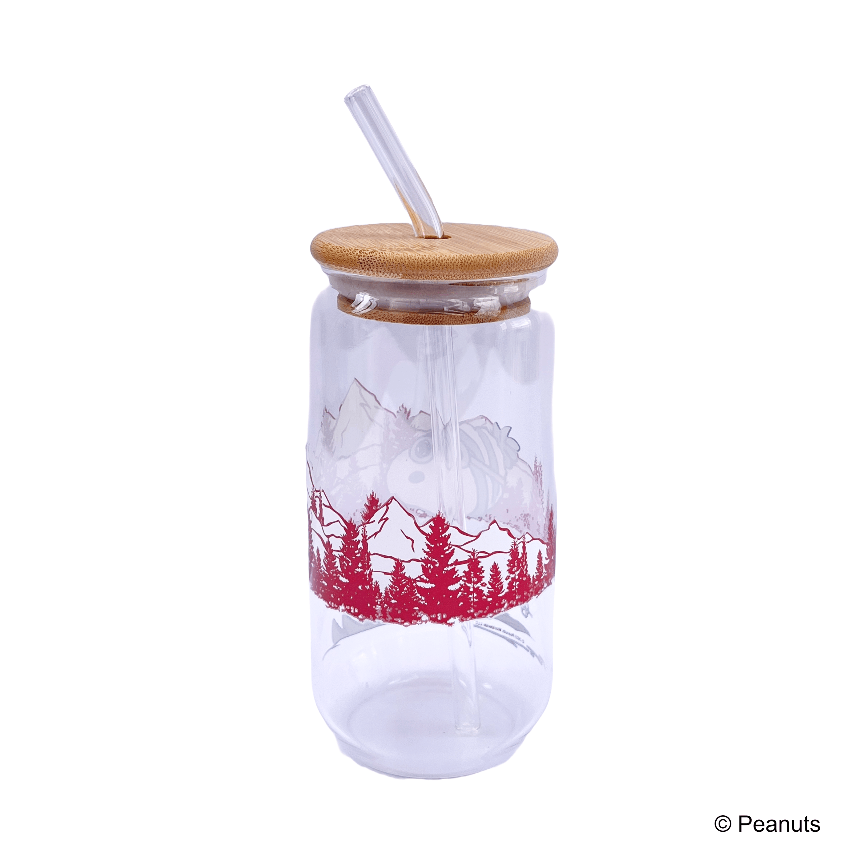 Peanuts Snoopy - Borosilicate Glass Skiing - KLOSH