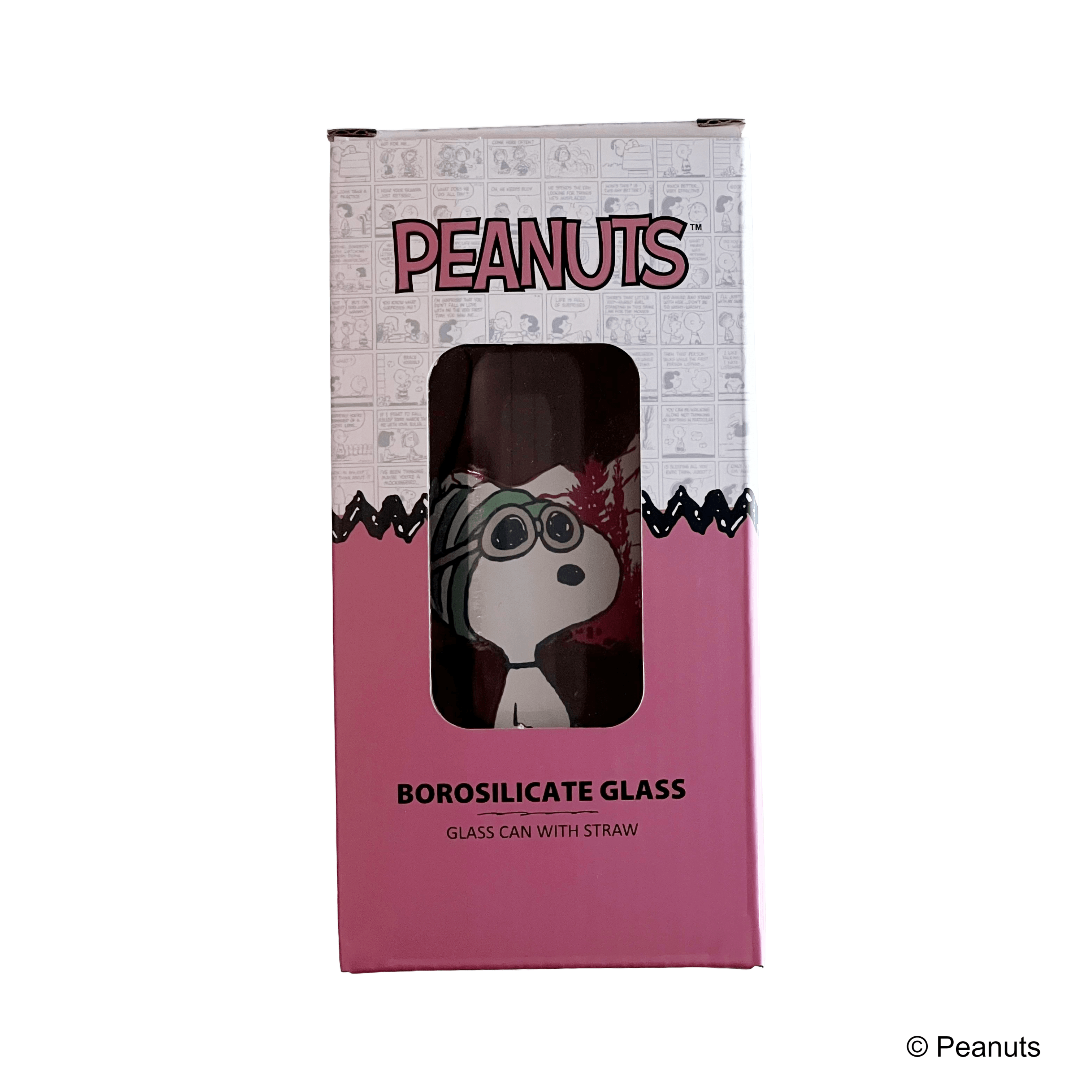 Peanuts Snoopy - Borosilicate Glass Skiing - KLOSH