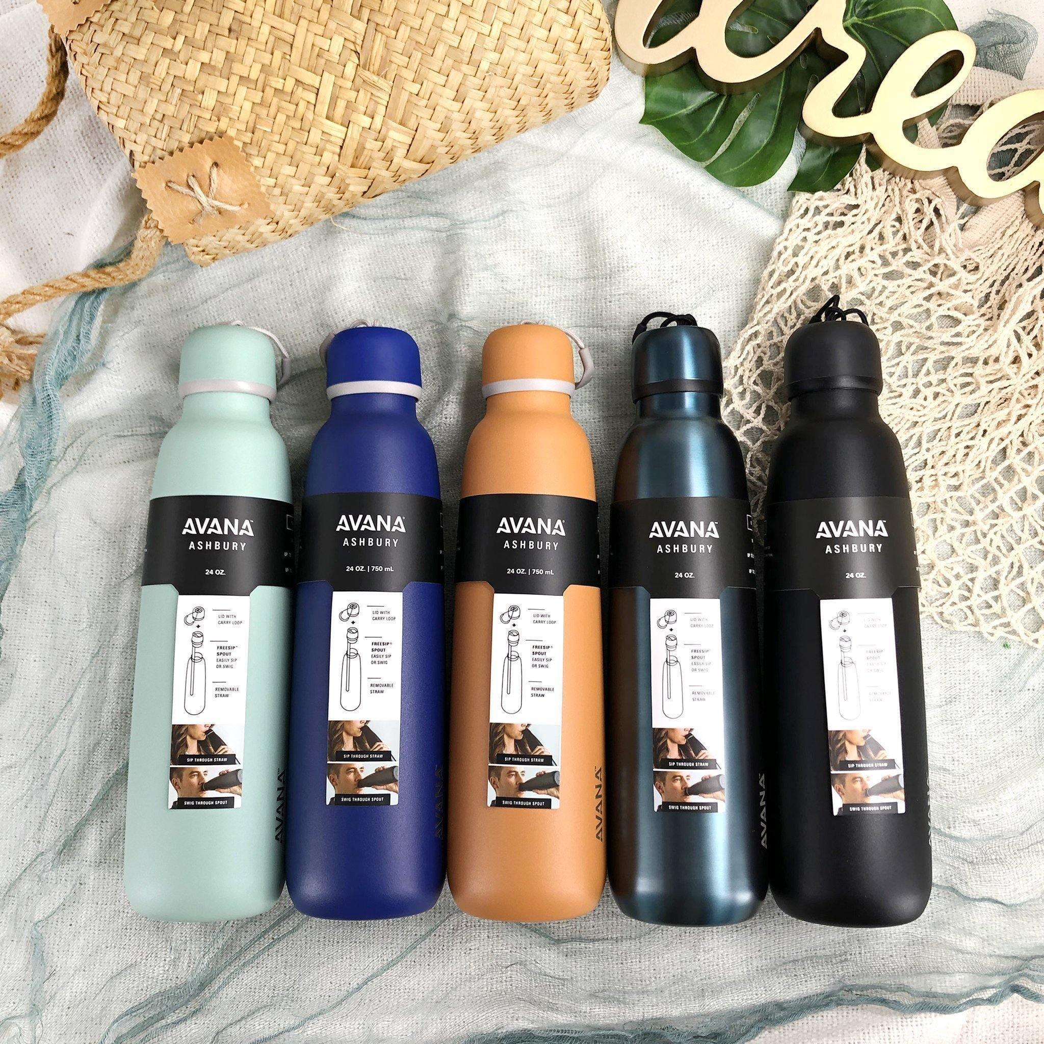 Avana Ashbury - Stainless Steel Double-Wall Insulated Water Bottle 18oz (523ml) - KLOSH