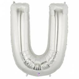 Balloon - Foil Alphabet 14" U Silver - KLOSH