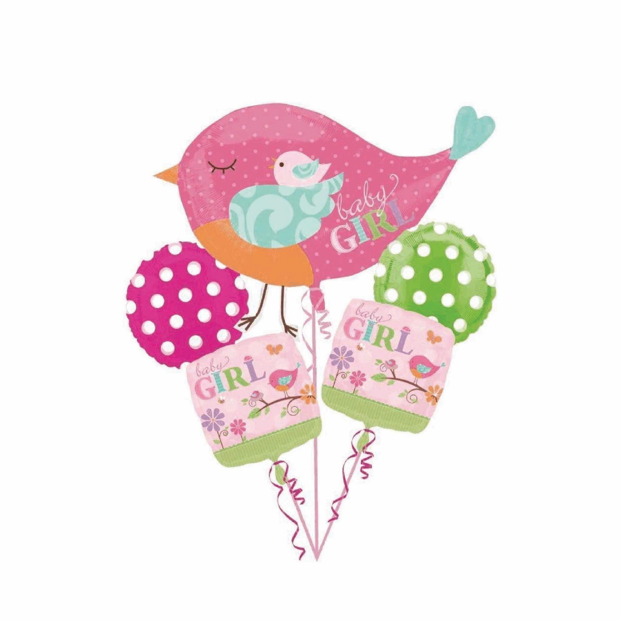 Balloon - Pink Bird Baby Girl Baby Shower Bouquet - KLOSH