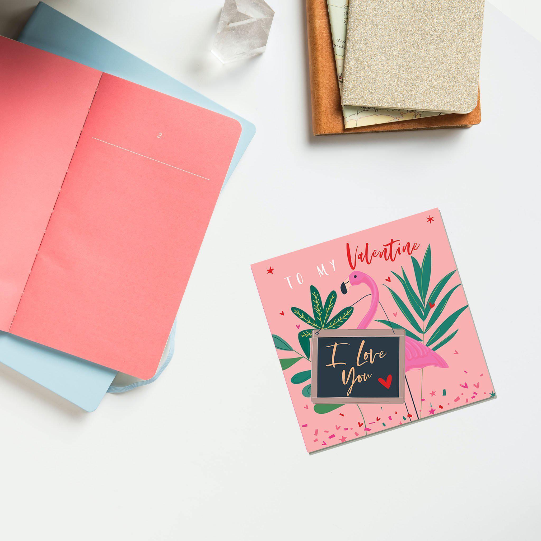 Card - Flamingo To My Valentine - KLOSH