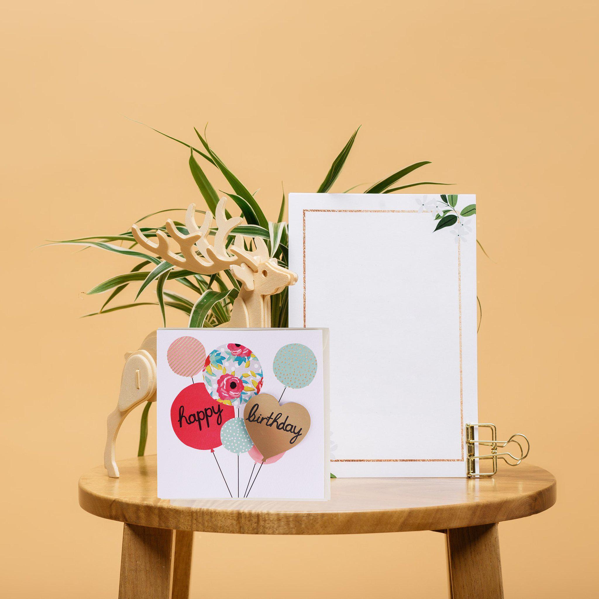 Card - Happy Birthday Balloons Card Birthday - KLOSH