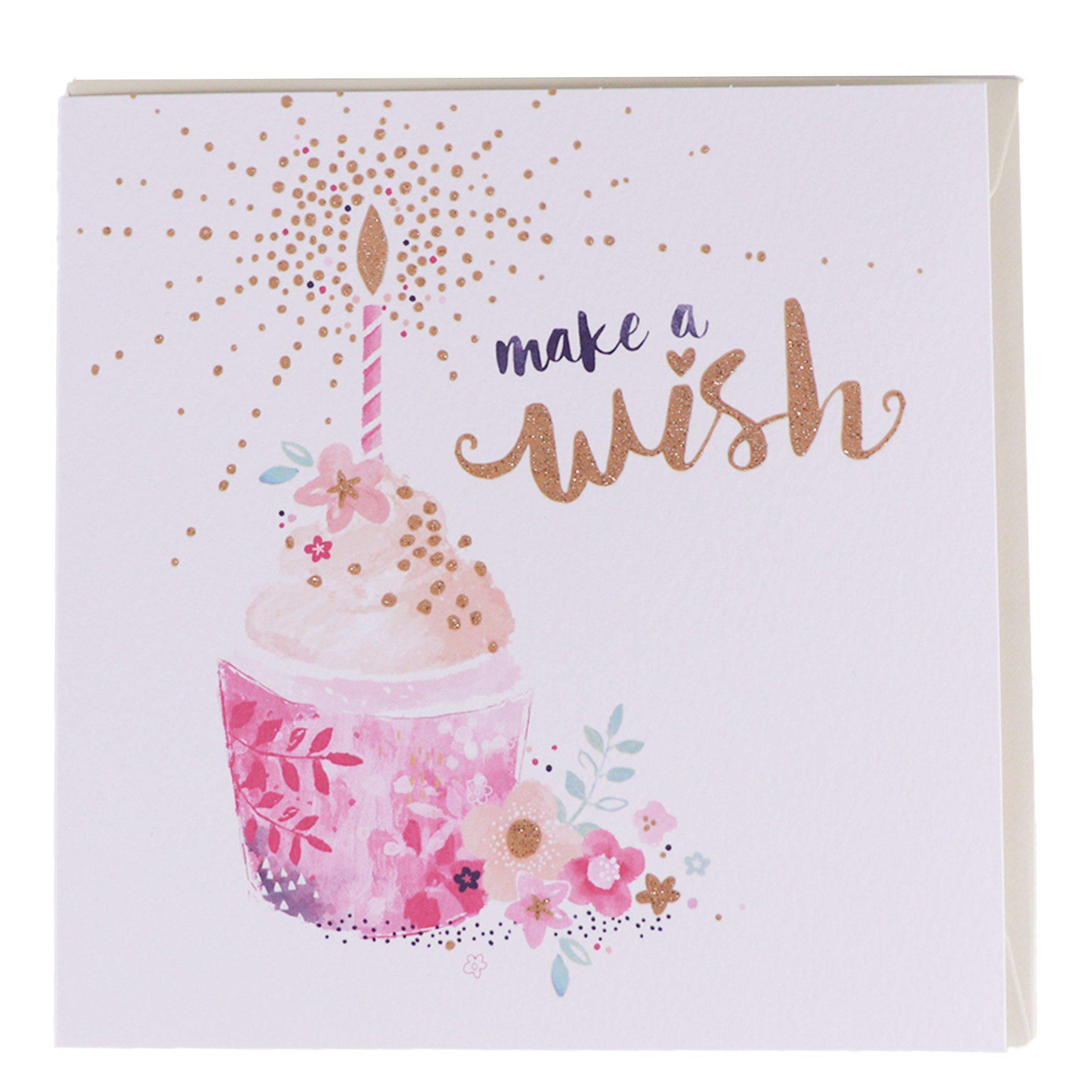 Card - Make A Wish Cupcake Birthday - KLOSH