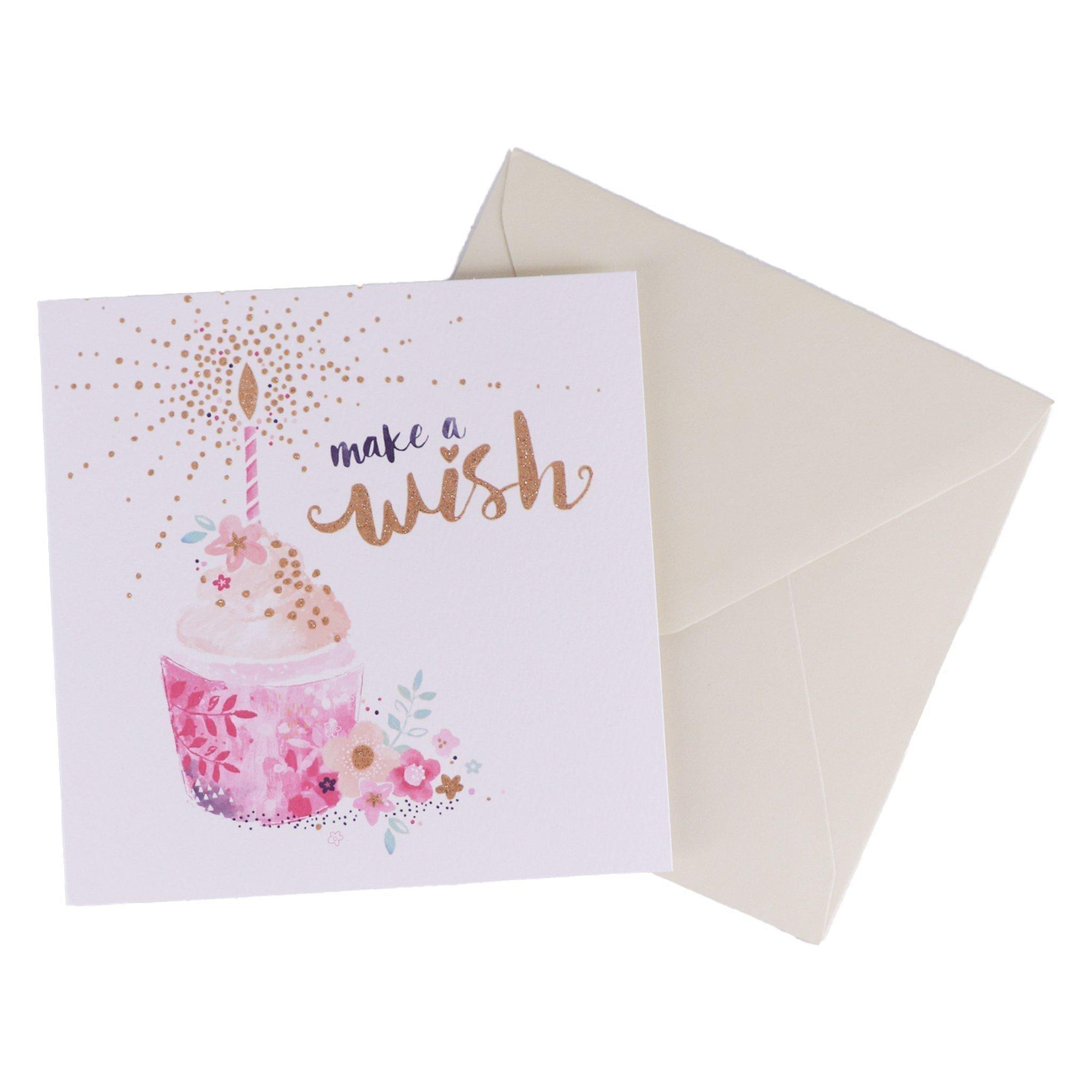 Card - Make A Wish Cupcake Birthday - KLOSH