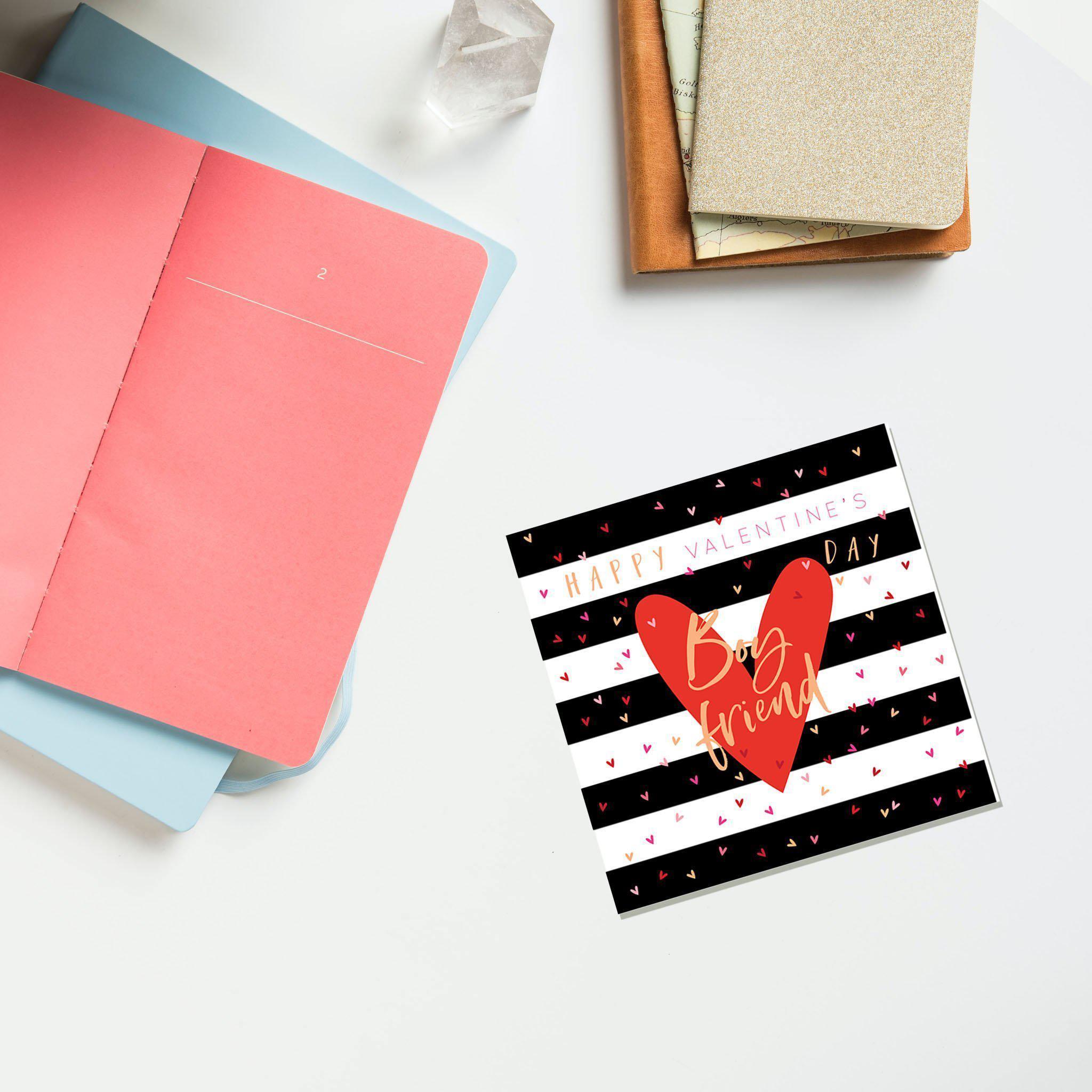 Card - Stripe & Heart Boyfriend Valentine's Day - KLOSH