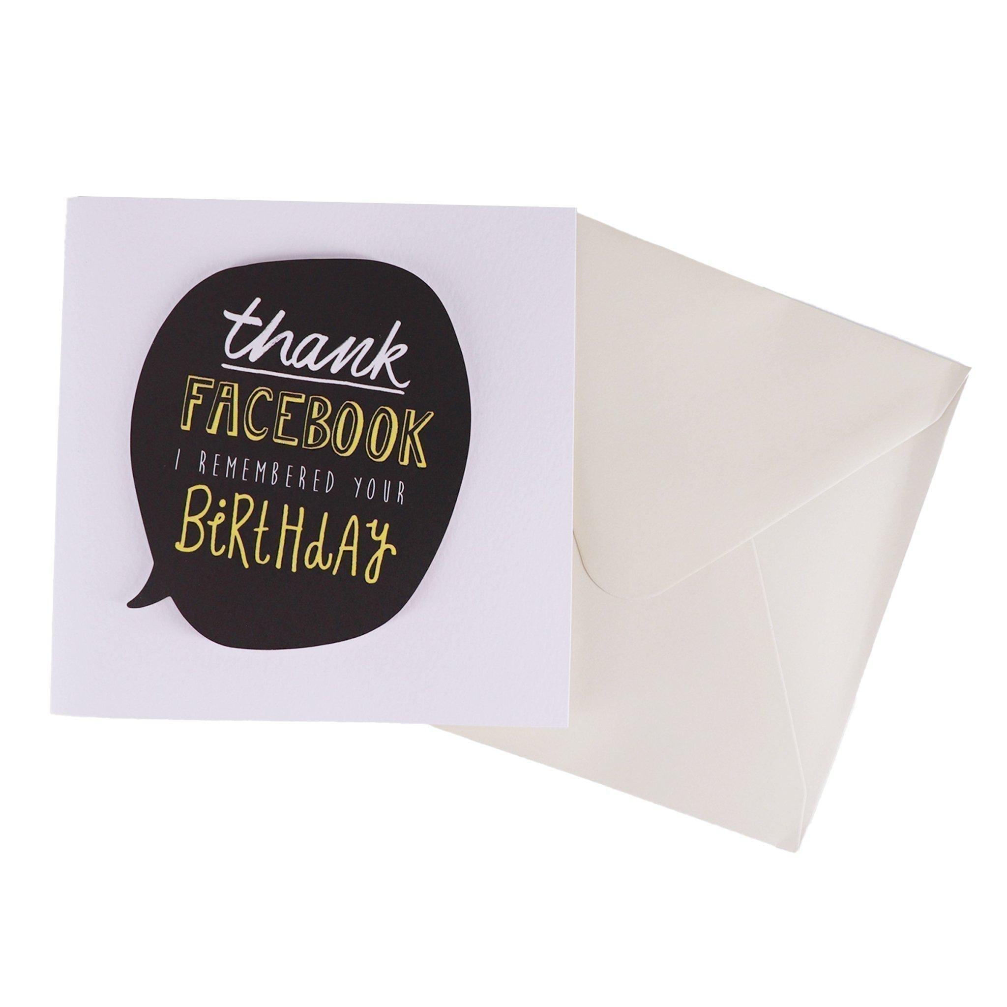 Card - Thank Facebook Birthday - KLOSH