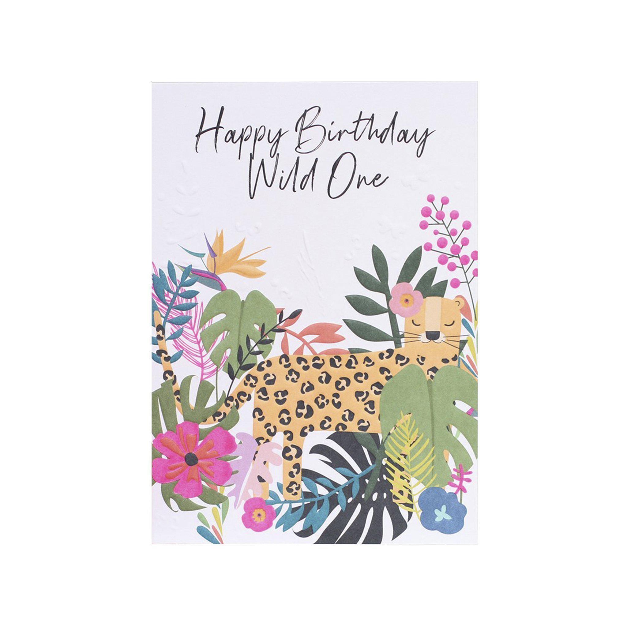 Card - Wild Thing Happy Birthday Leopard Wild One - KLOSH