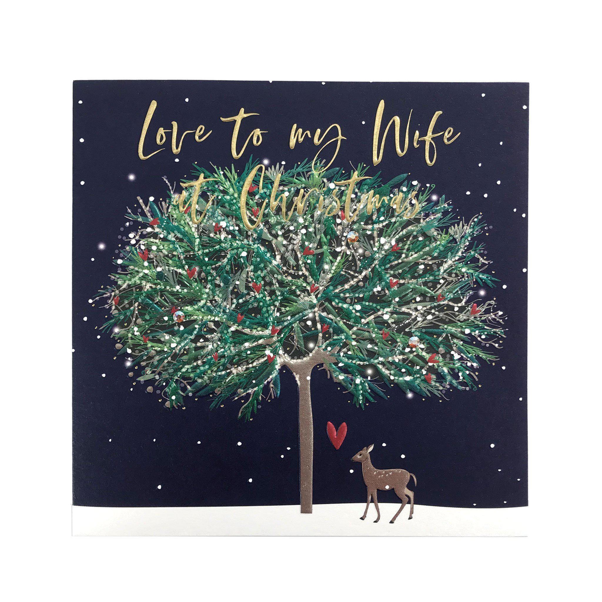 Christmas Card - Love To My Wife At Christmas - KLOSH