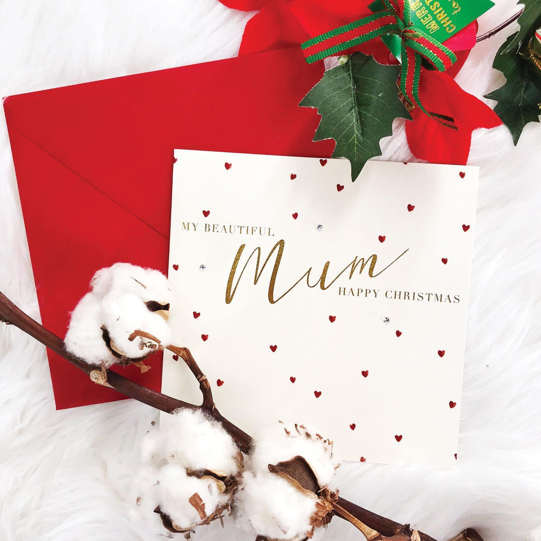 Christmas Card - My Beautiful Mum Happy Christmas - KLOSH