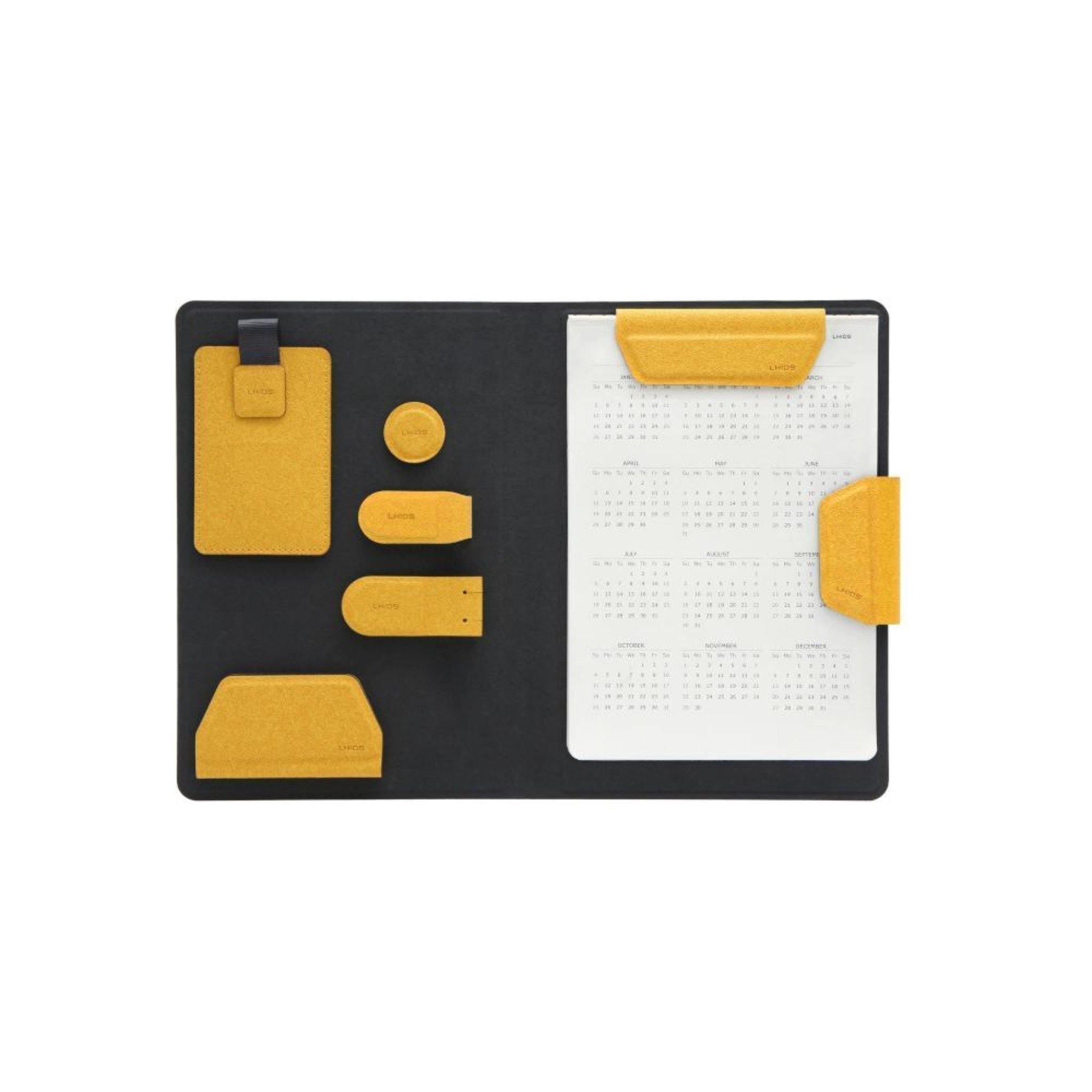 Desk Organiser - MagEasy Folio in Citrine Yellow - KLOSH