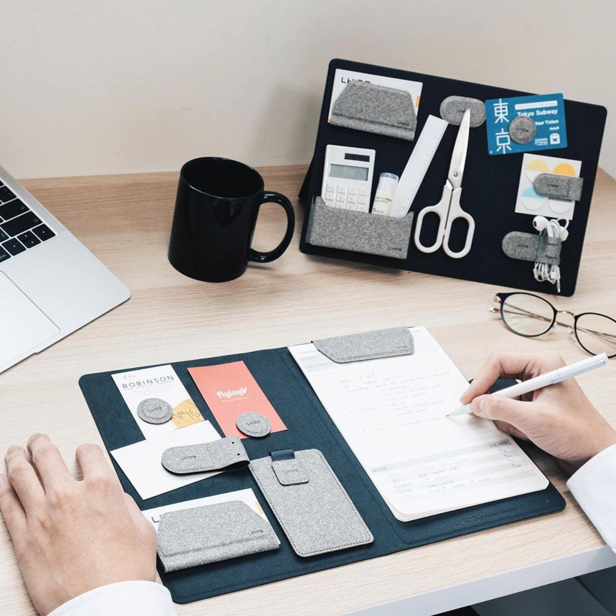 Desk Organiser - MagEasy Folio in Dark Grey - KLOSH