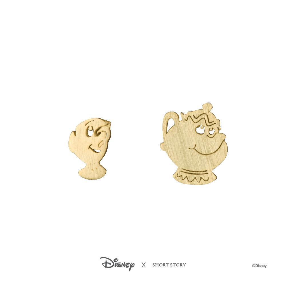 Disney Earring - Belle Mrs Potts and Chip Gold - KLOSH