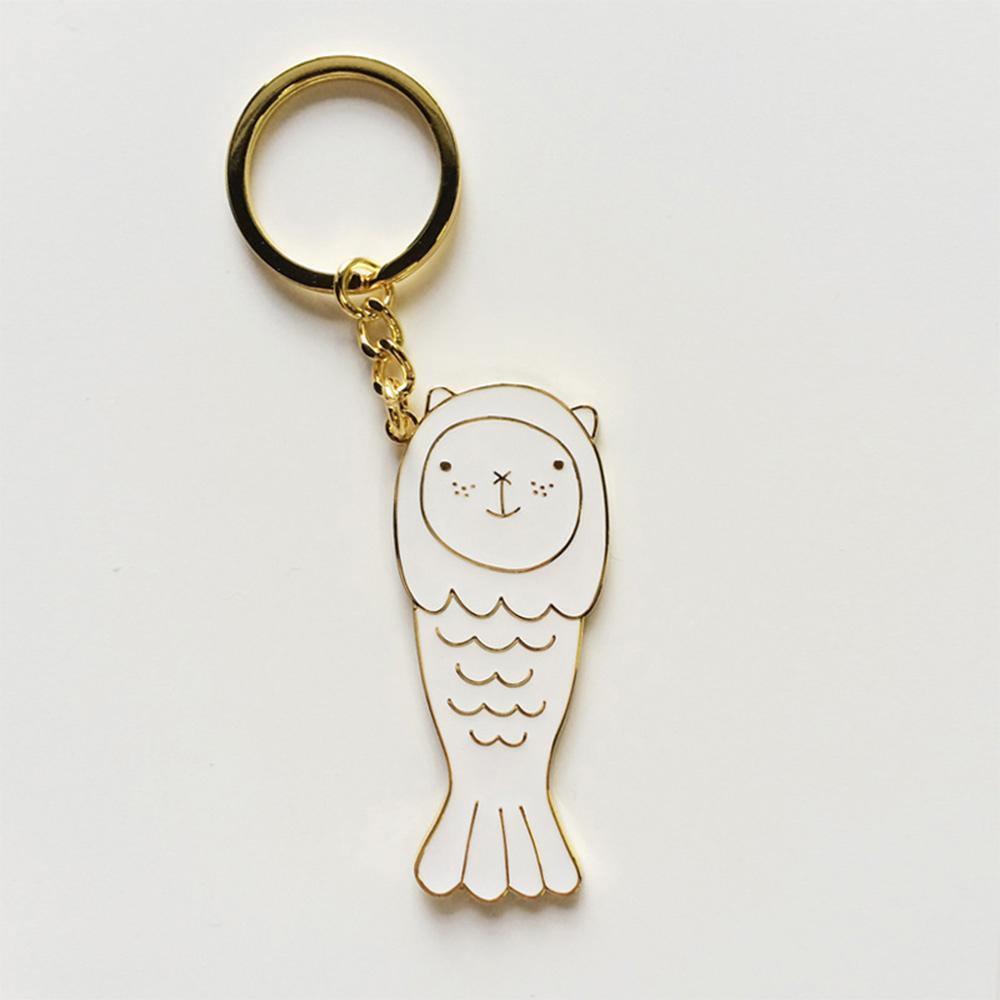 Keychain - Merlion Chouchou Gold Smiley - KLOSH
