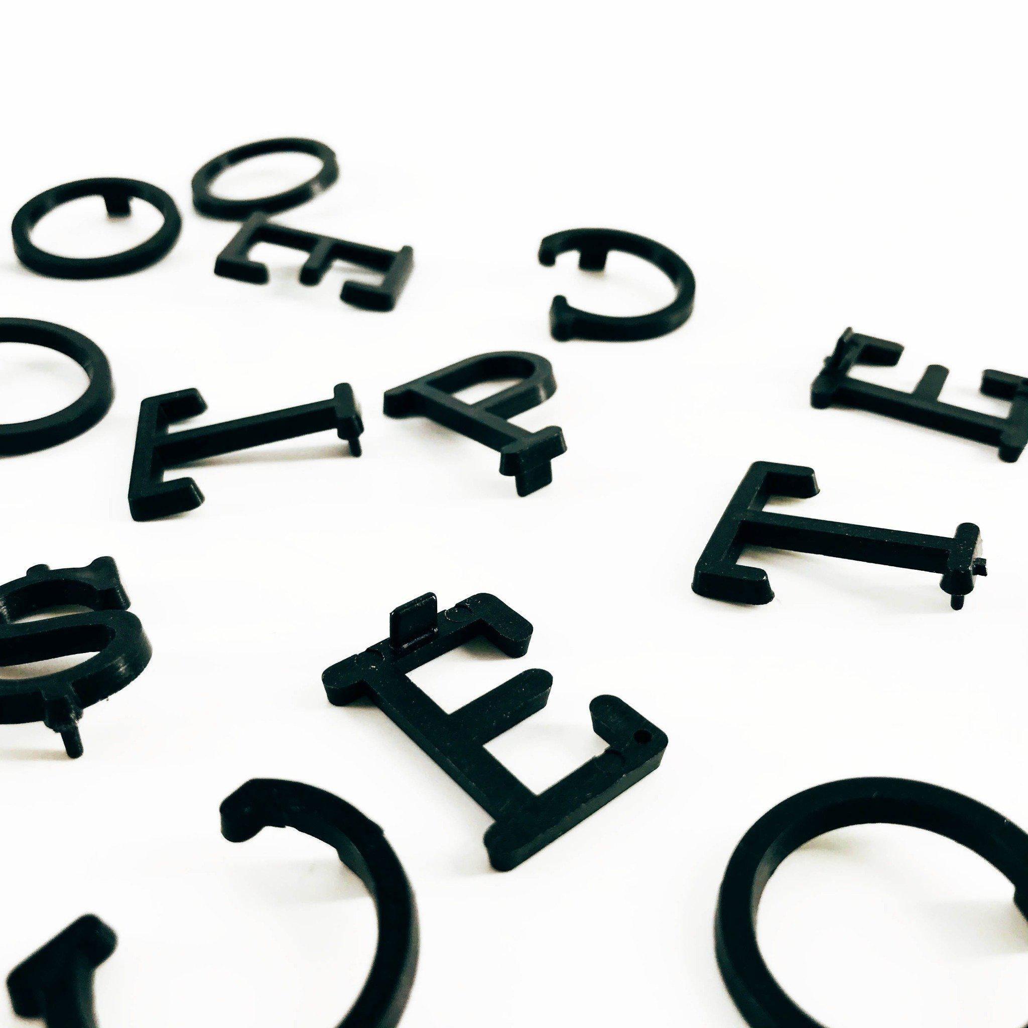 Letter Board Alphabet Set - Black - KLOSH
