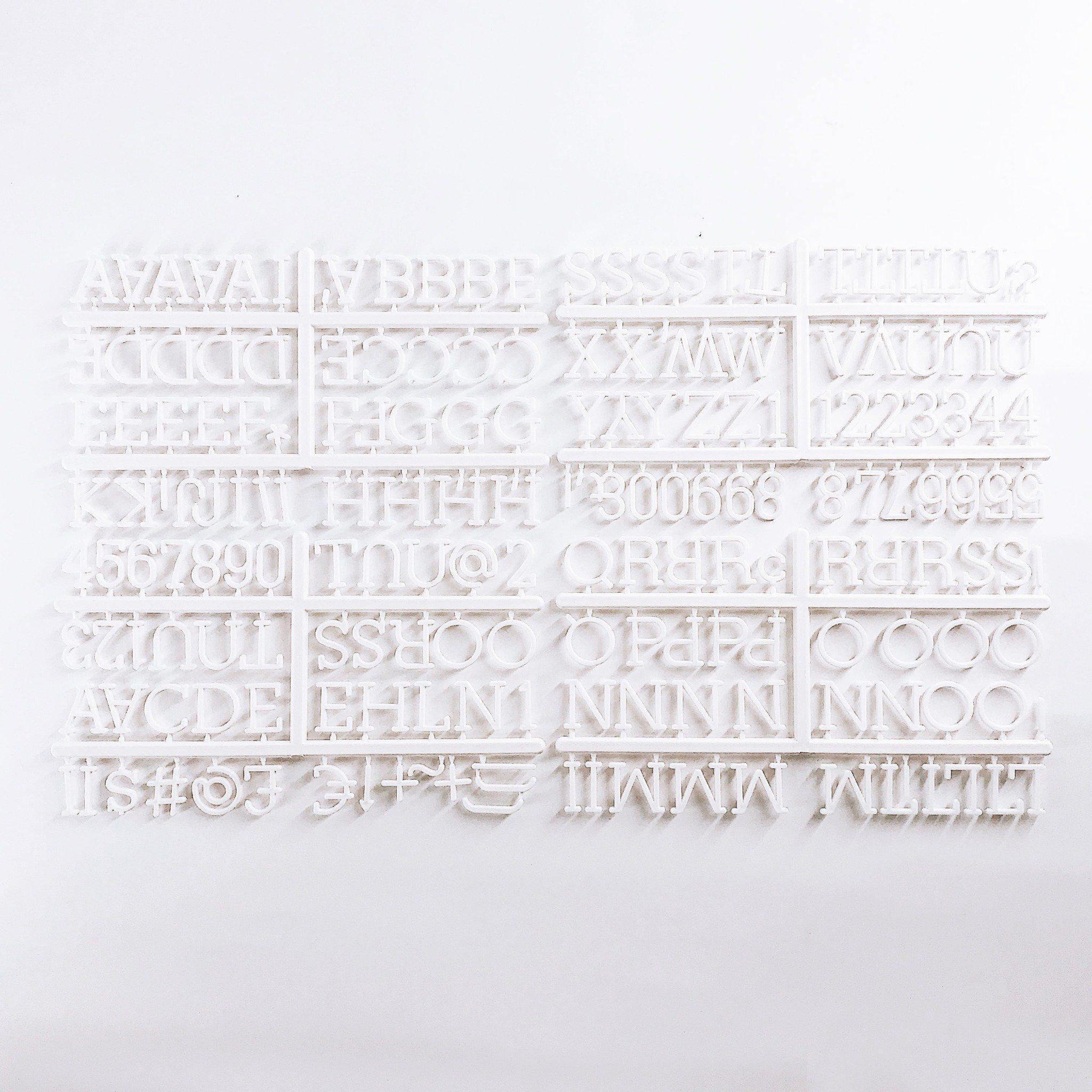 Letter Board Alphabet Set - White - KLOSH