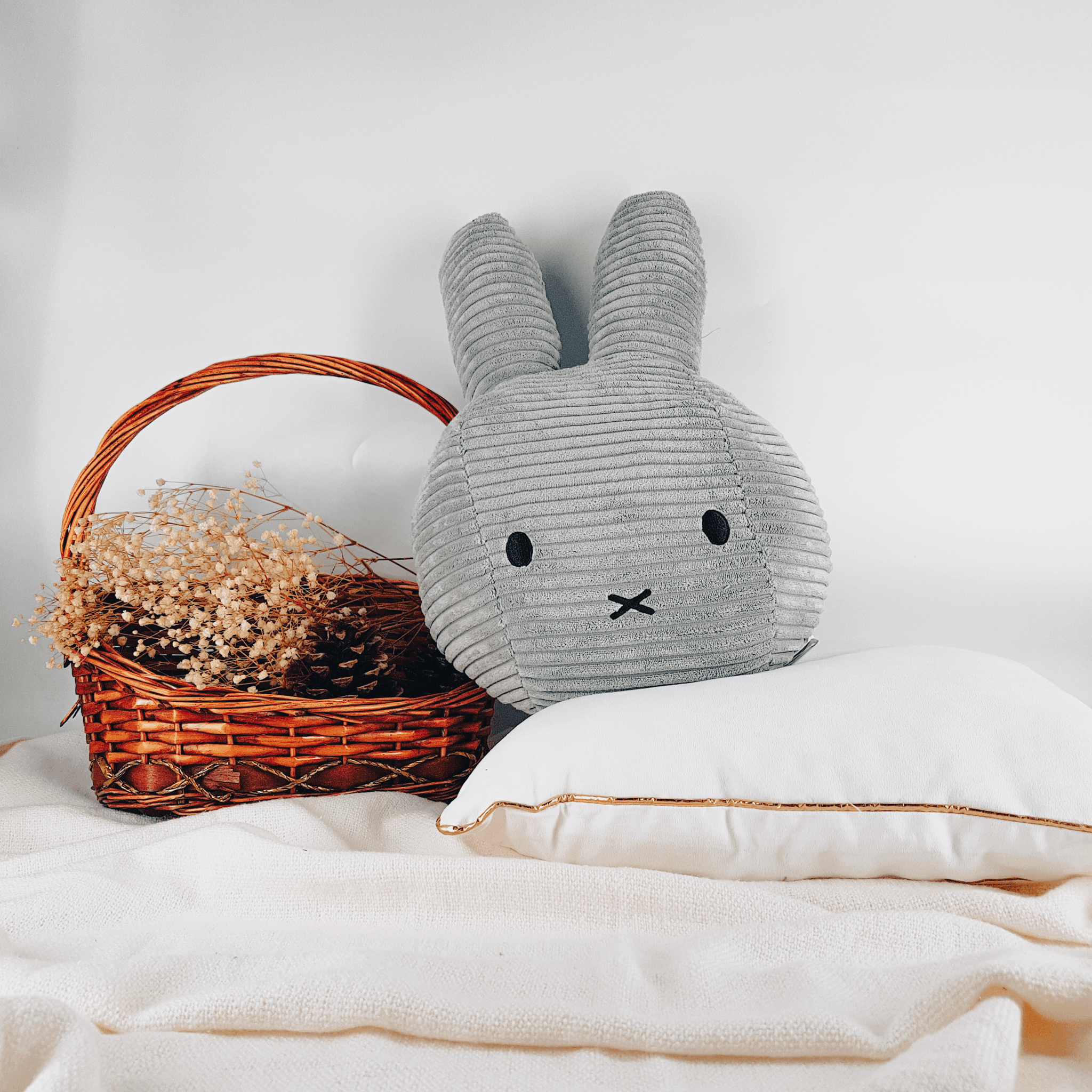 Miffy - Head Cushion Corduroy Grey - KLOSH