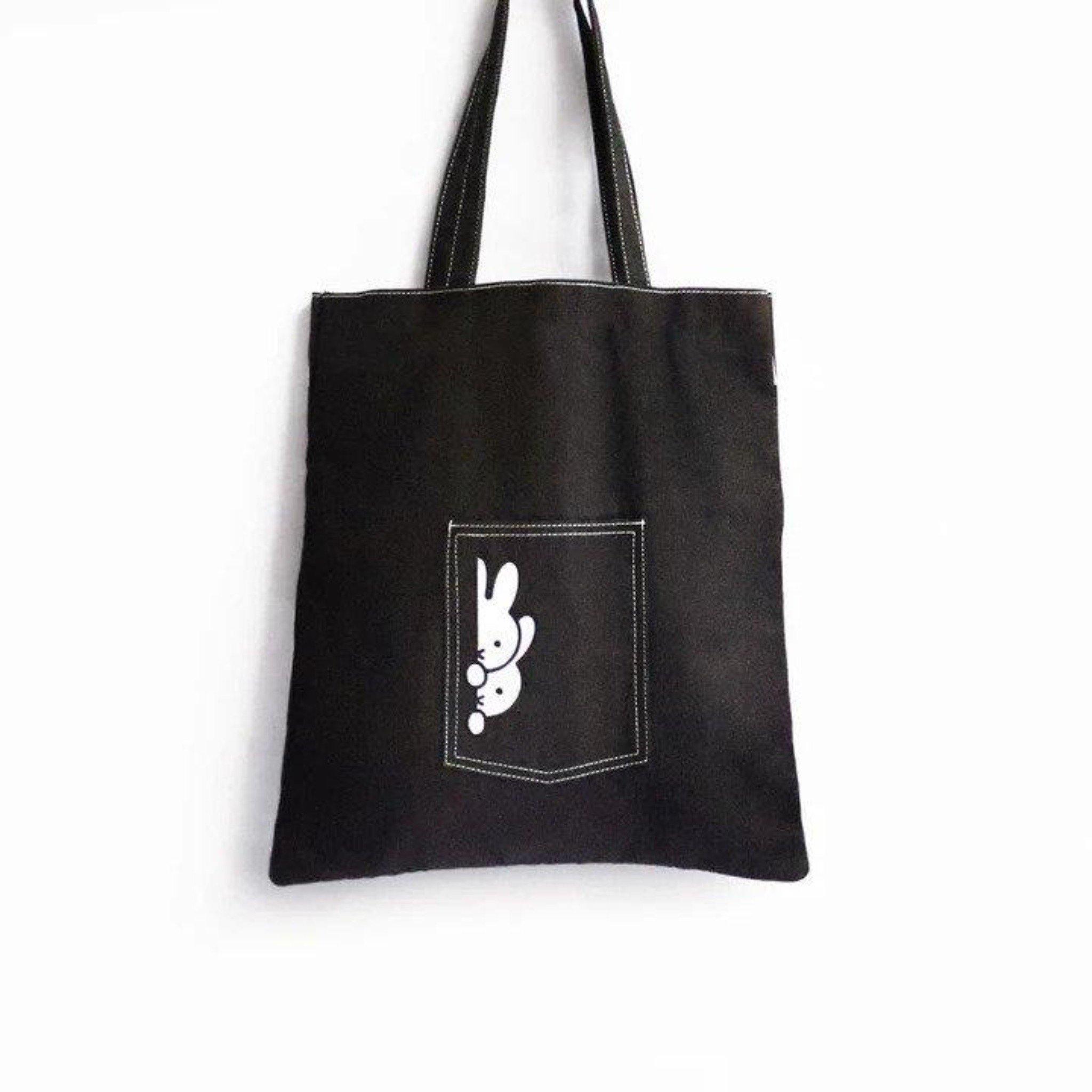 Miffy - Peek Black Denim Tote Bag - KLOSH