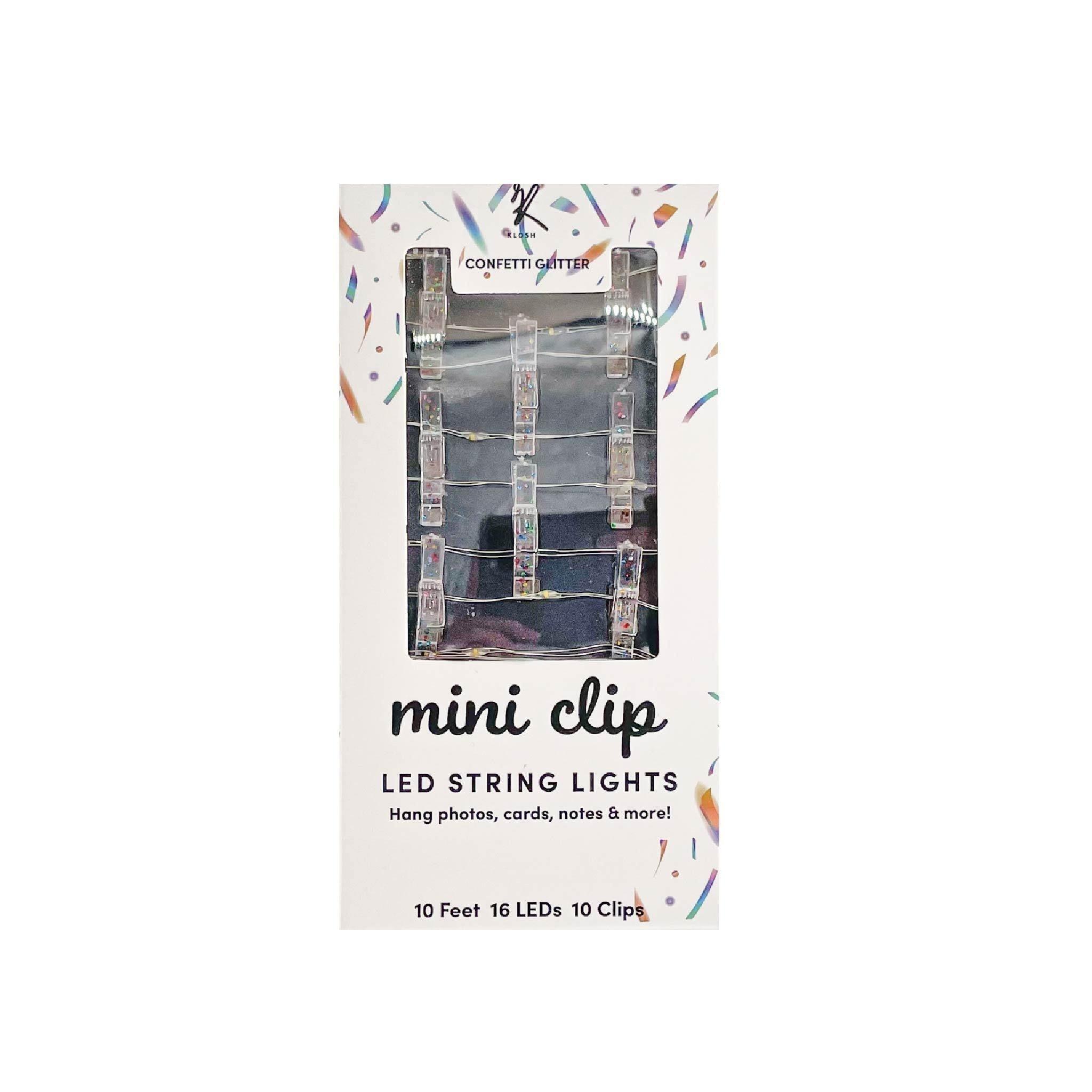 Mini Clip - LED String Lights Confetti Glitter - KLOSH