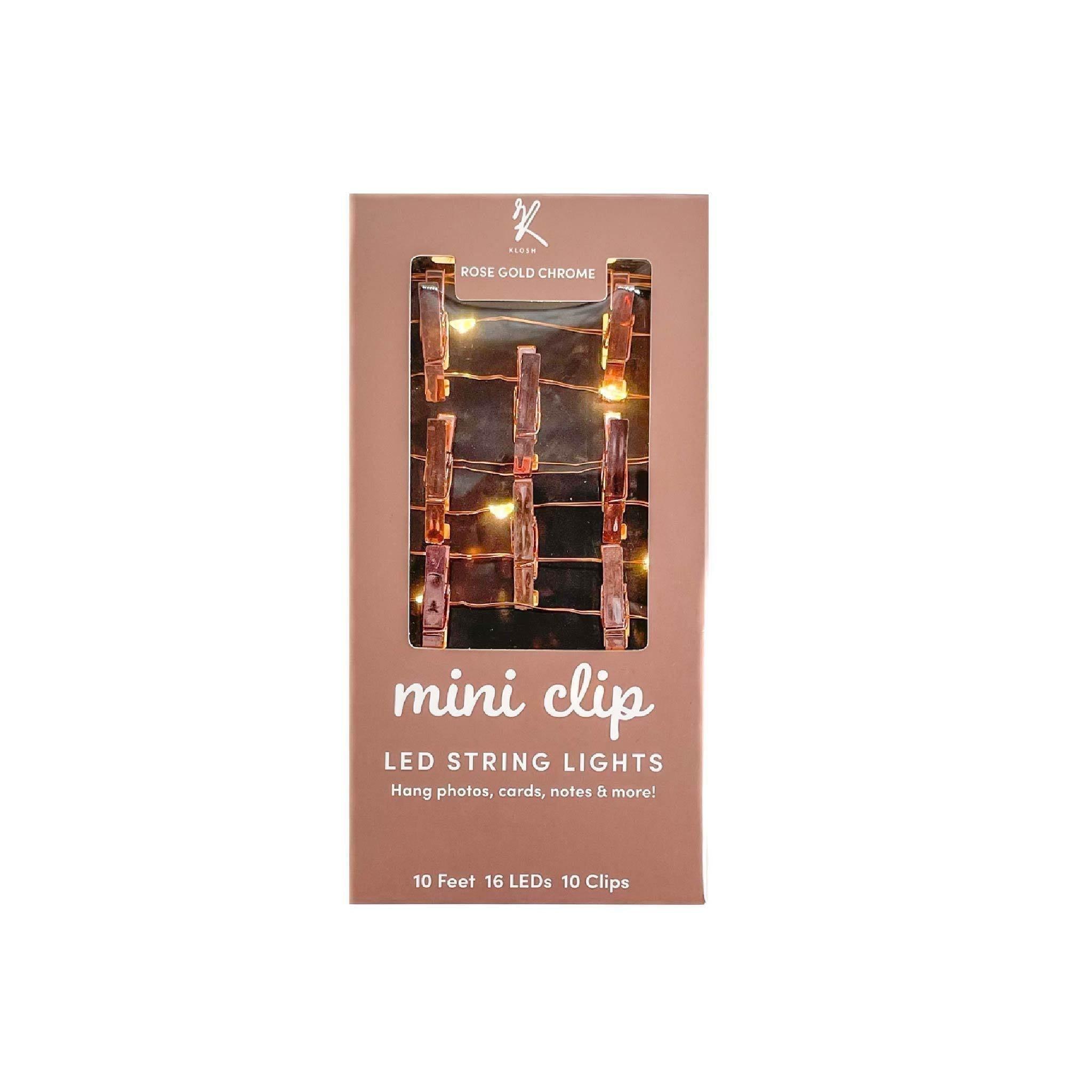 Mini Clip - LED String Lights Rose Gold - KLOSH