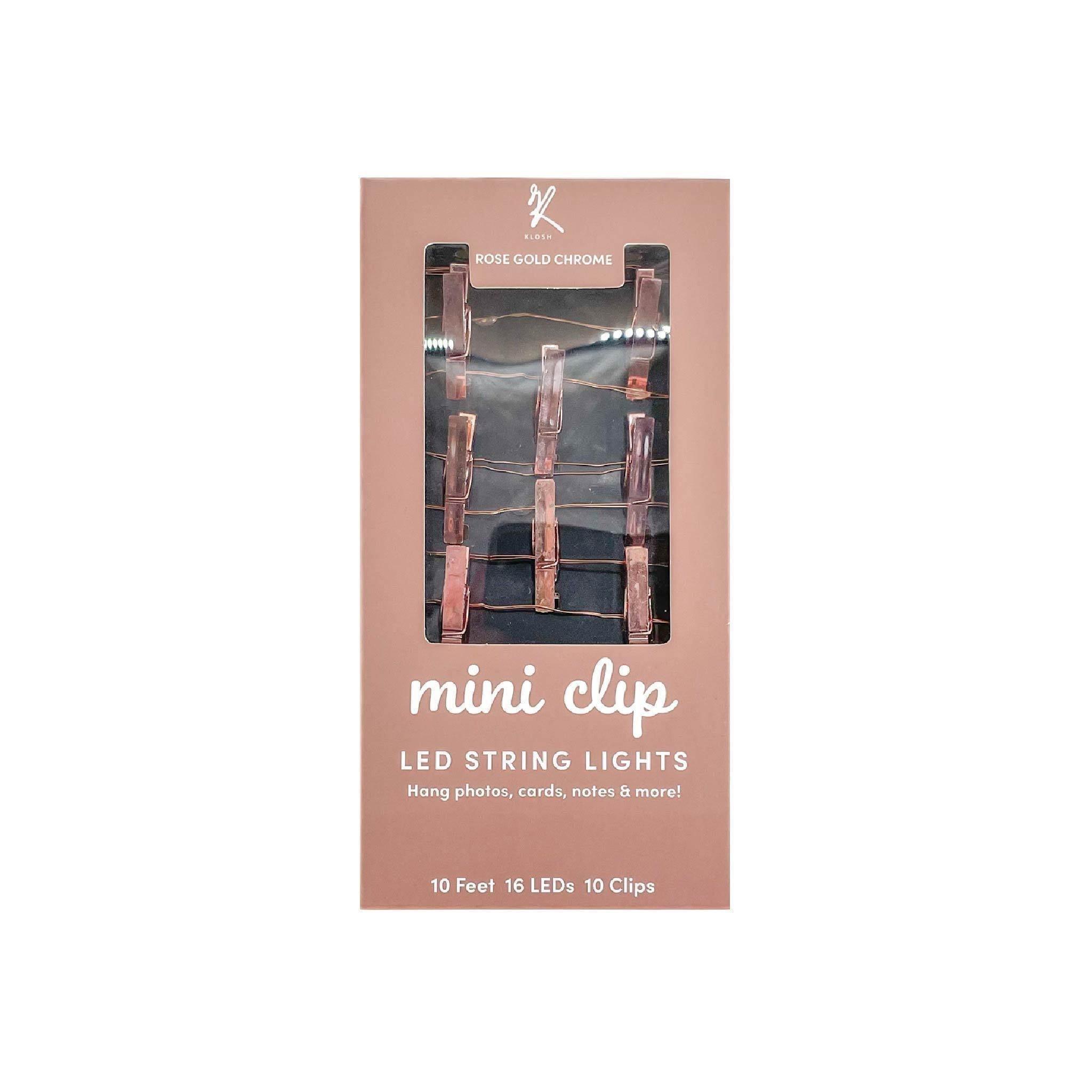 Mini Clip - LED String Lights Rose Gold - KLOSH