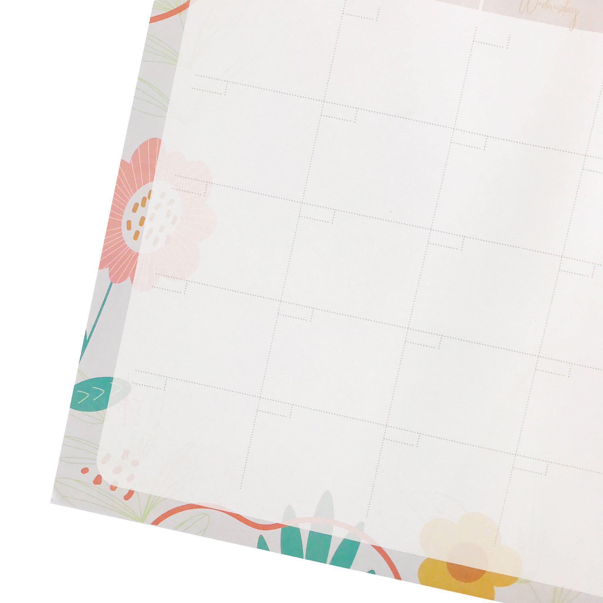 Monthly Planner - Tear Off Pad Daisies and Leaves - KLOSH