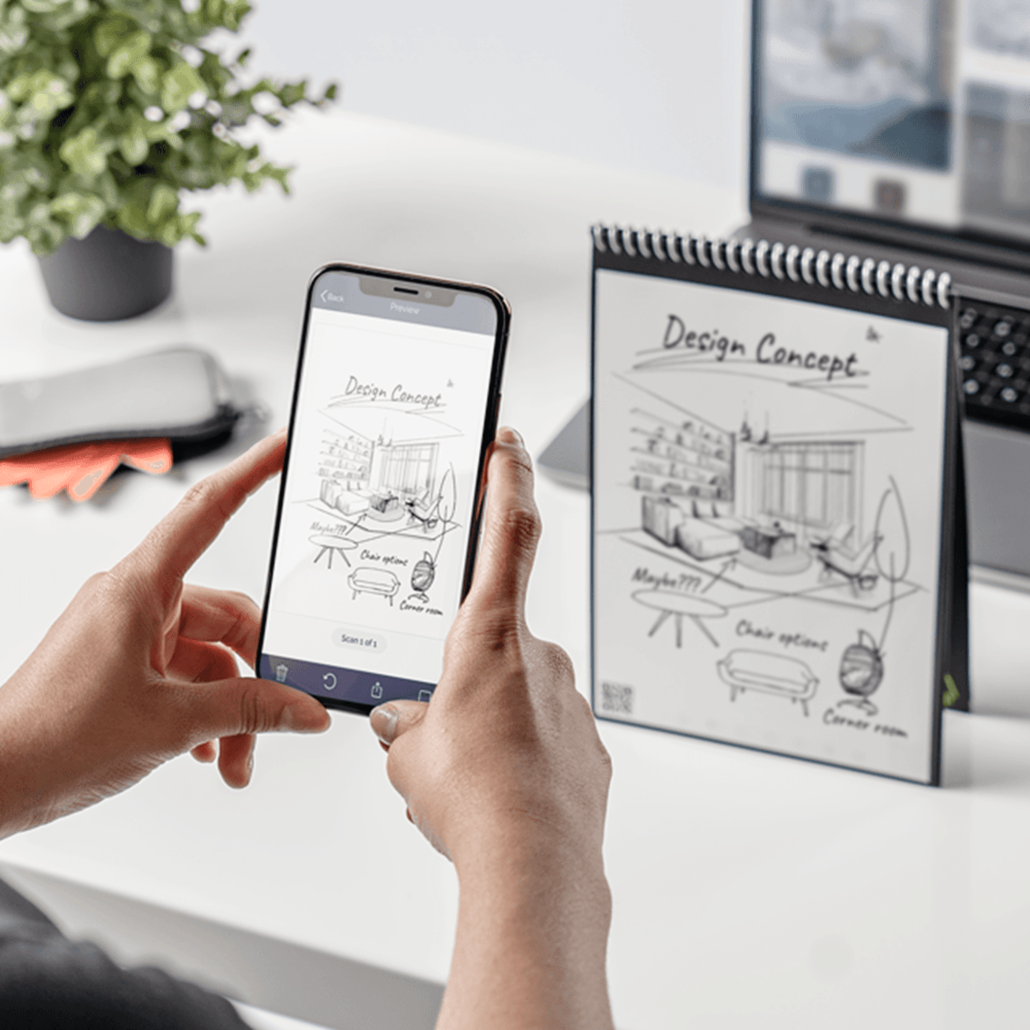 Notebook - Rocketbook Flip Executive A5 in Midnight Blue - KLOSH