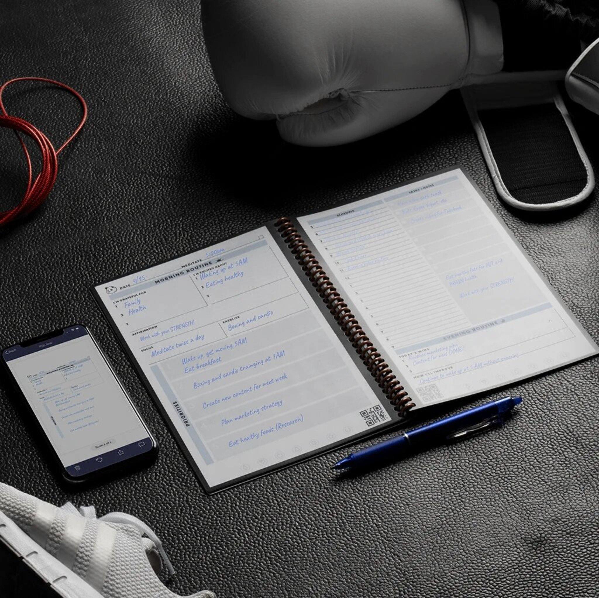 Notebook - Rocketbook Panda Planner Letter A4 in Infinity Black - KLOSH