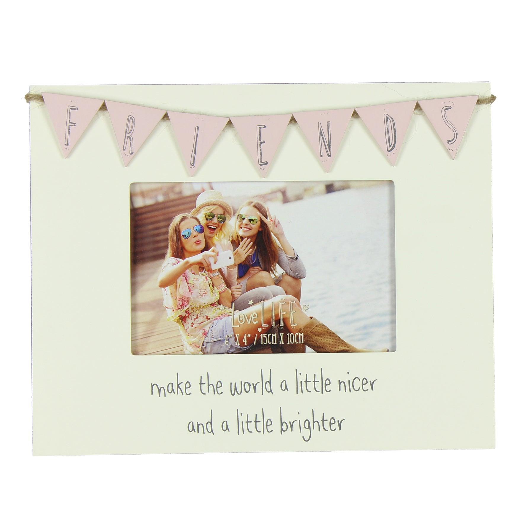 Photo Frame - Friend with Bunting MDF 6" x 4" - KLOSH