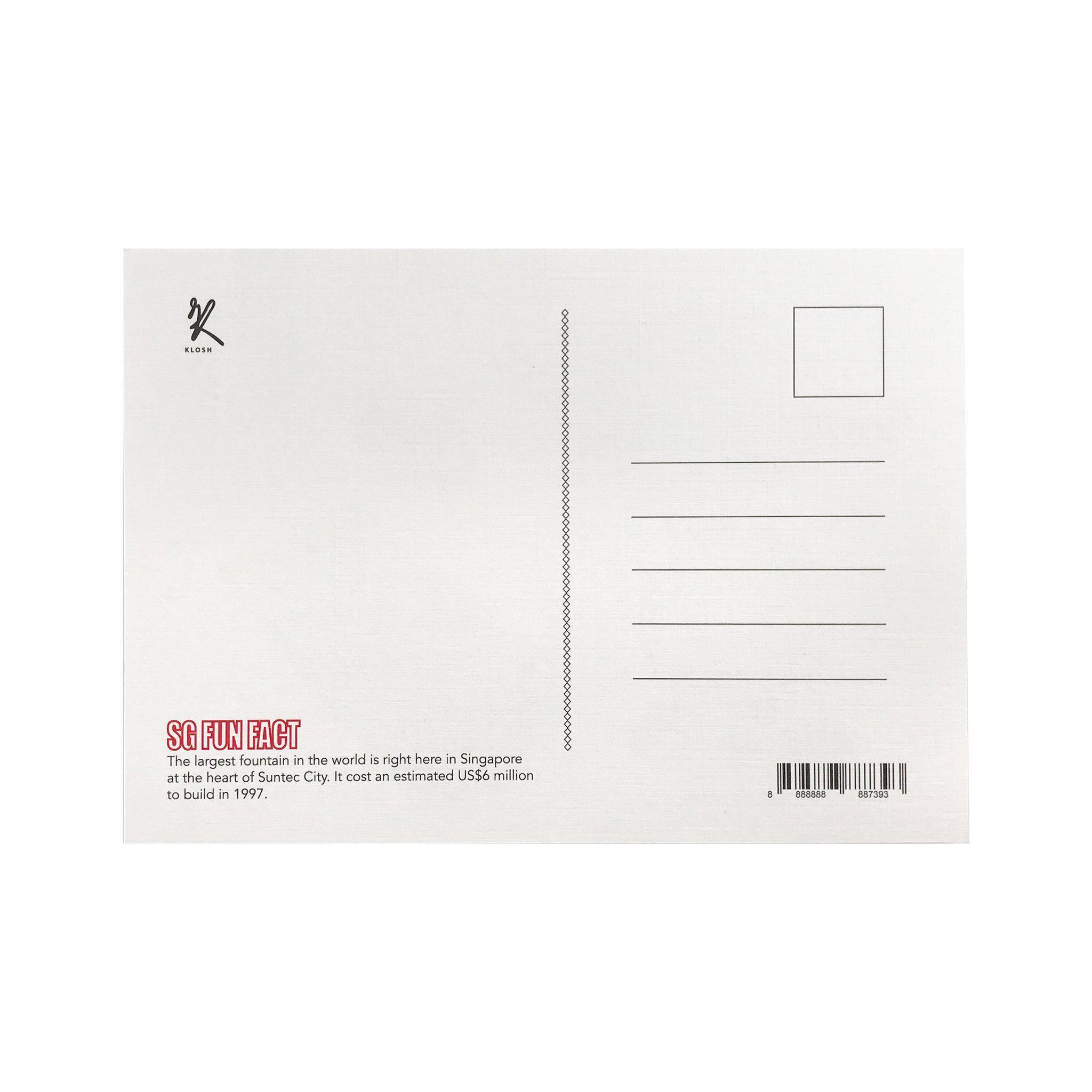 Postcard - Singapore Memories Retro White - KLOSH