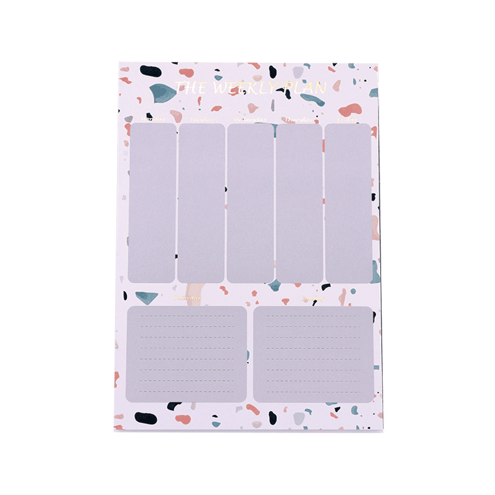 Weekly Planner Tear Off Pad - Terrazo - KLOSH