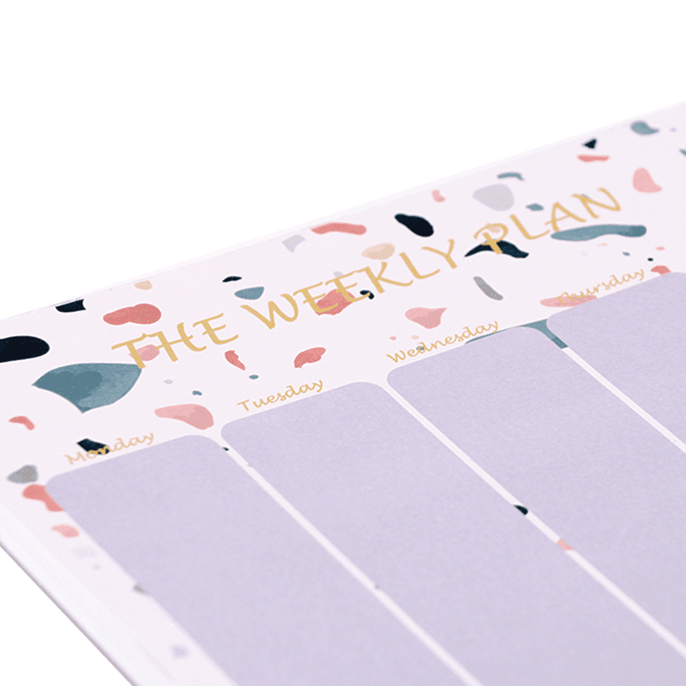 Weekly Planner Tear Off Pad - Terrazo - KLOSH