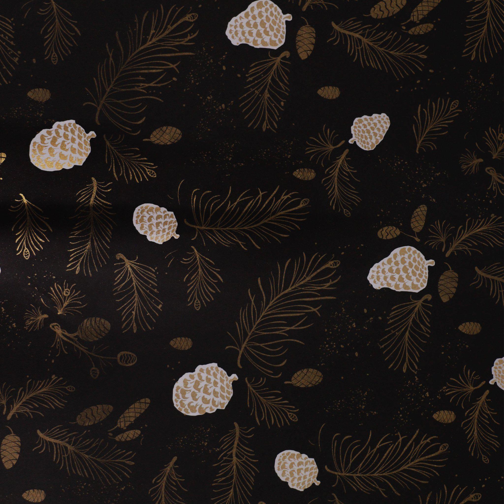 Wrapping Paper - Black Feather Glitter - KLOSH