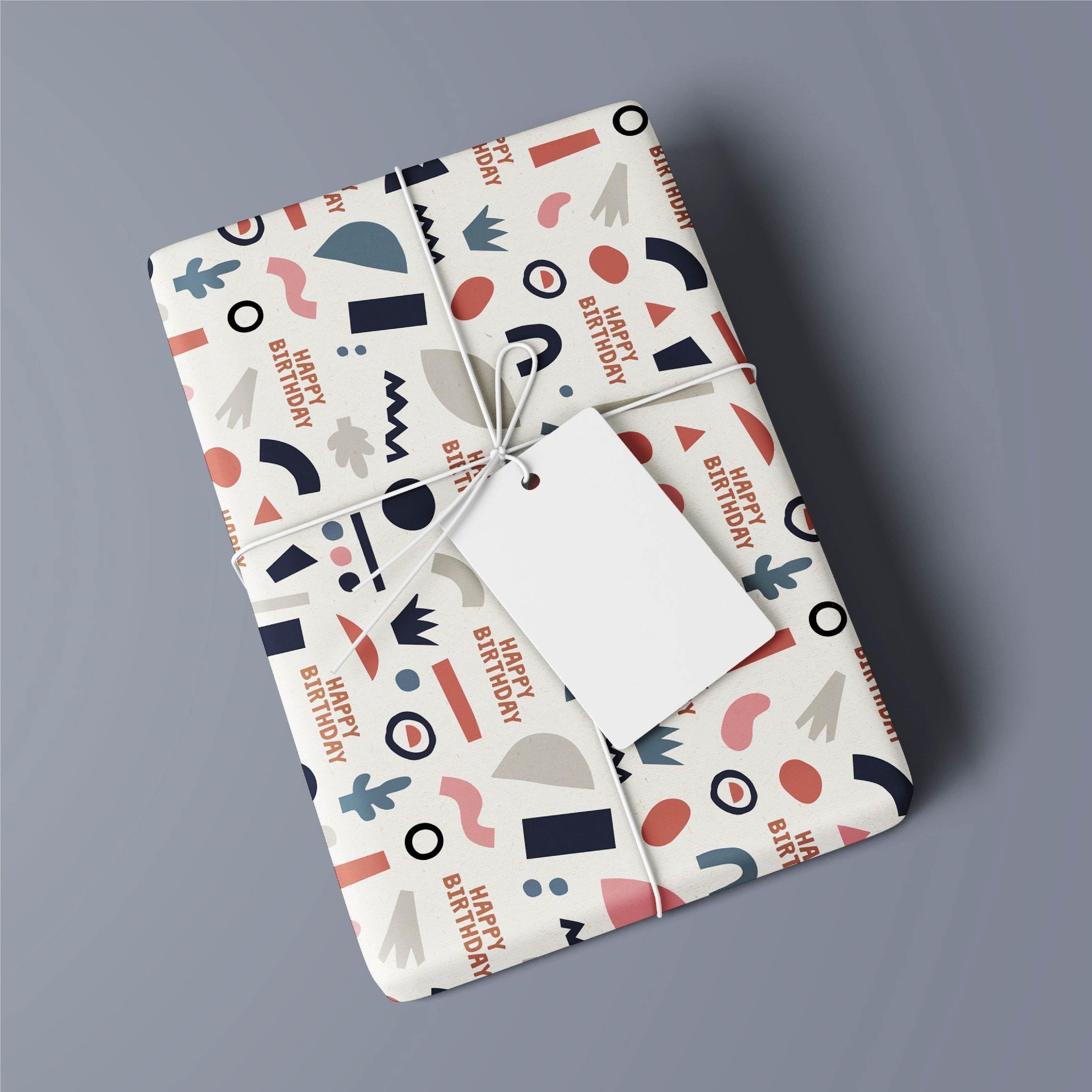 Wrapping Paper - Happy Birthday Abstract Shapes - KLOSH