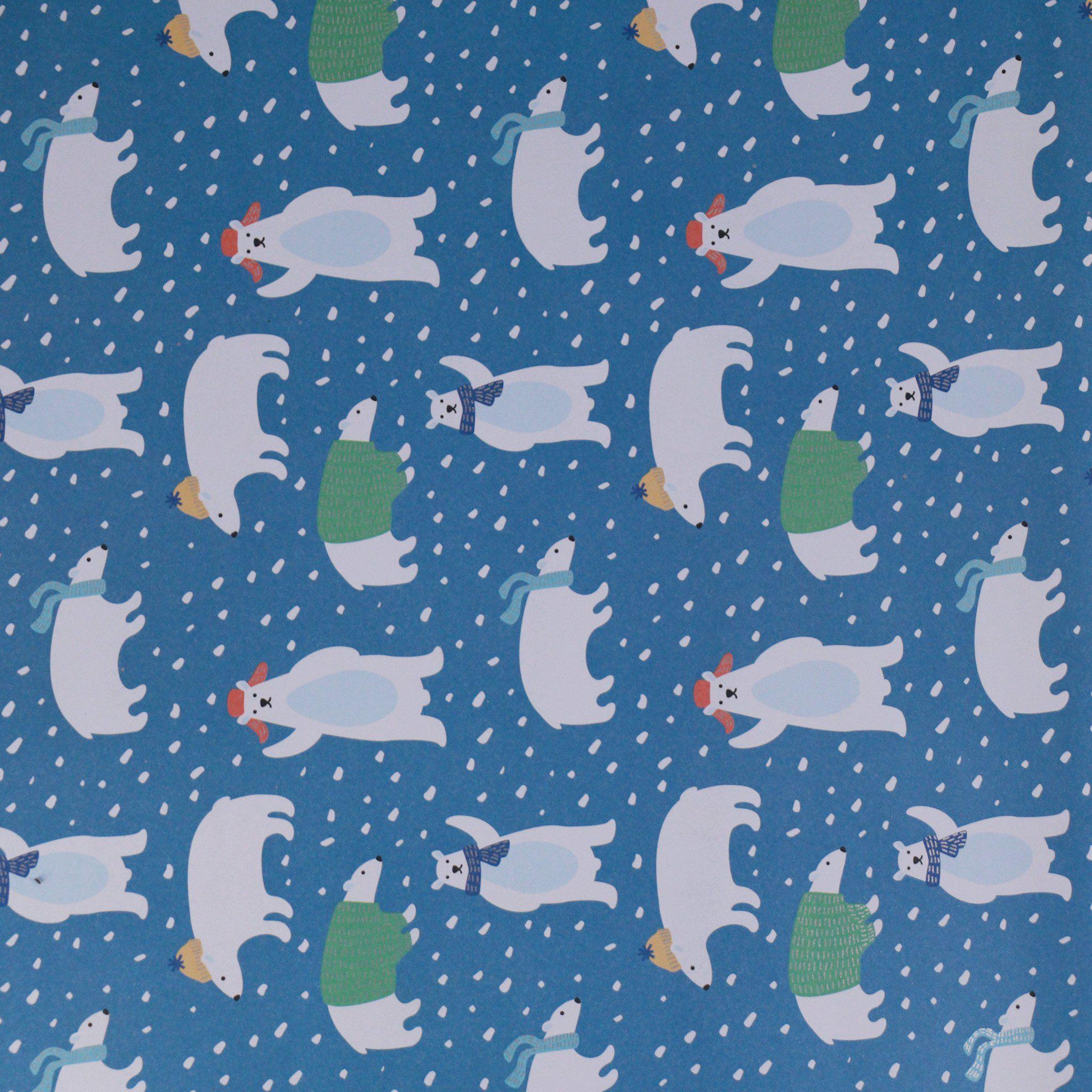 Wrapping Paper - Polar Bear Glitter - KLOSH