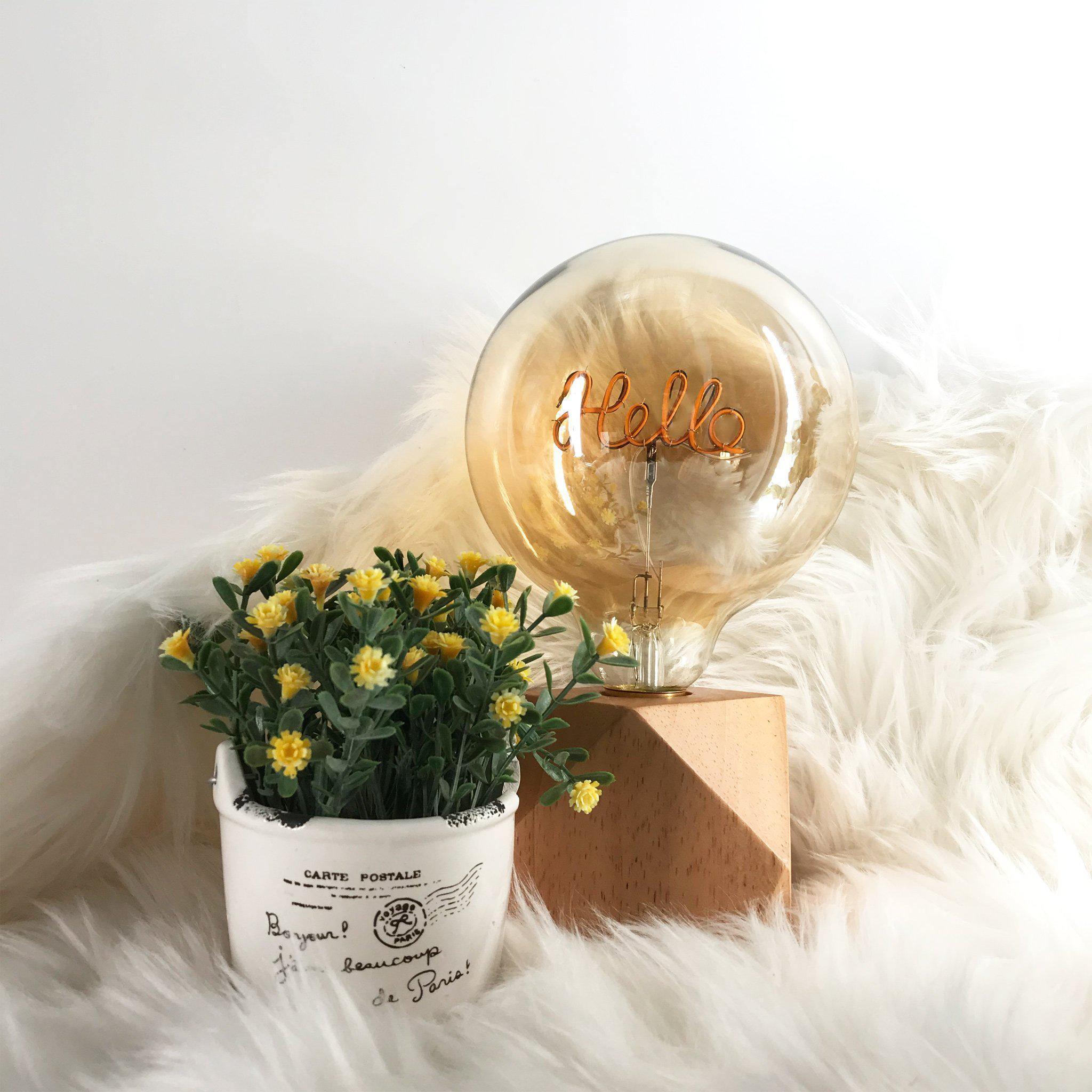 Zogi Mula Decorative LED Word Bulb - Hello - KLOSH