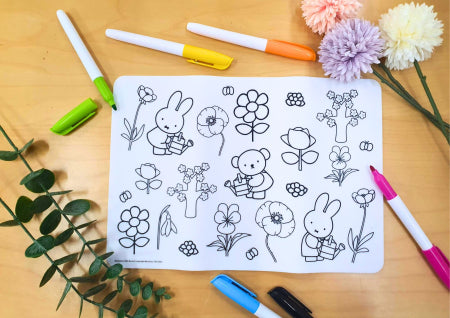 Miffy - Flowers Colouring Mat