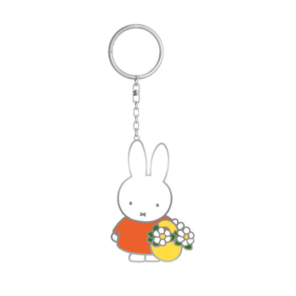 Miffy - With Flowers Enamel Keychain