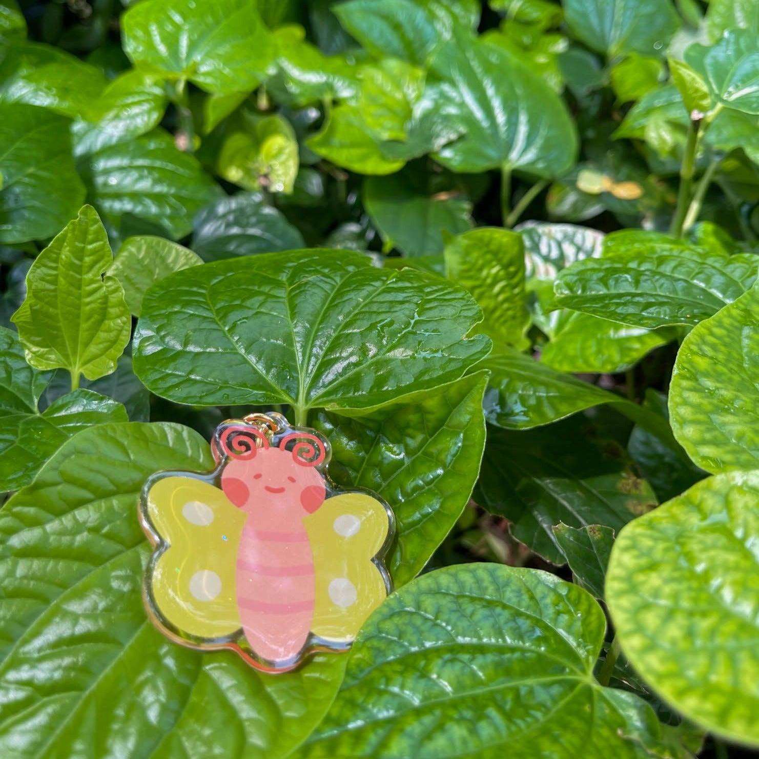 Acrylic Keychain - Butterfly Olive - KLOSH