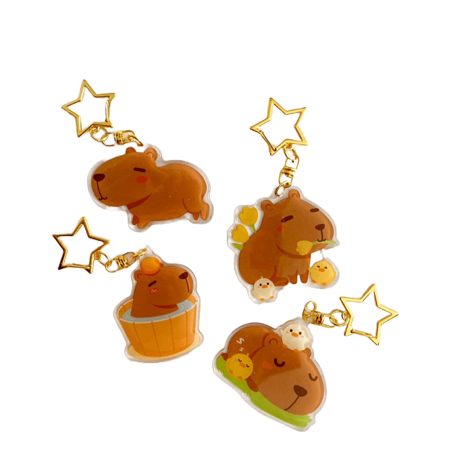 Acrylic Keychain - Capybara in Onsen - KLOSH